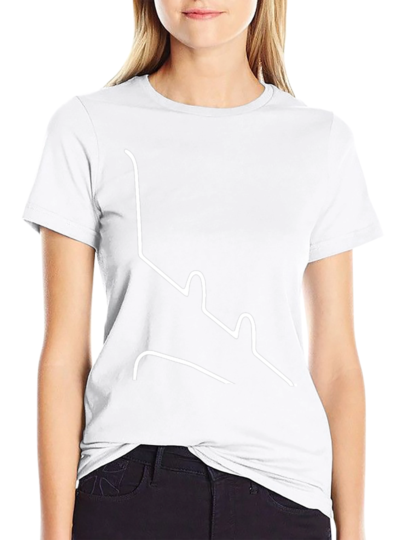 Abstract Line Art Graphic T-Shirt