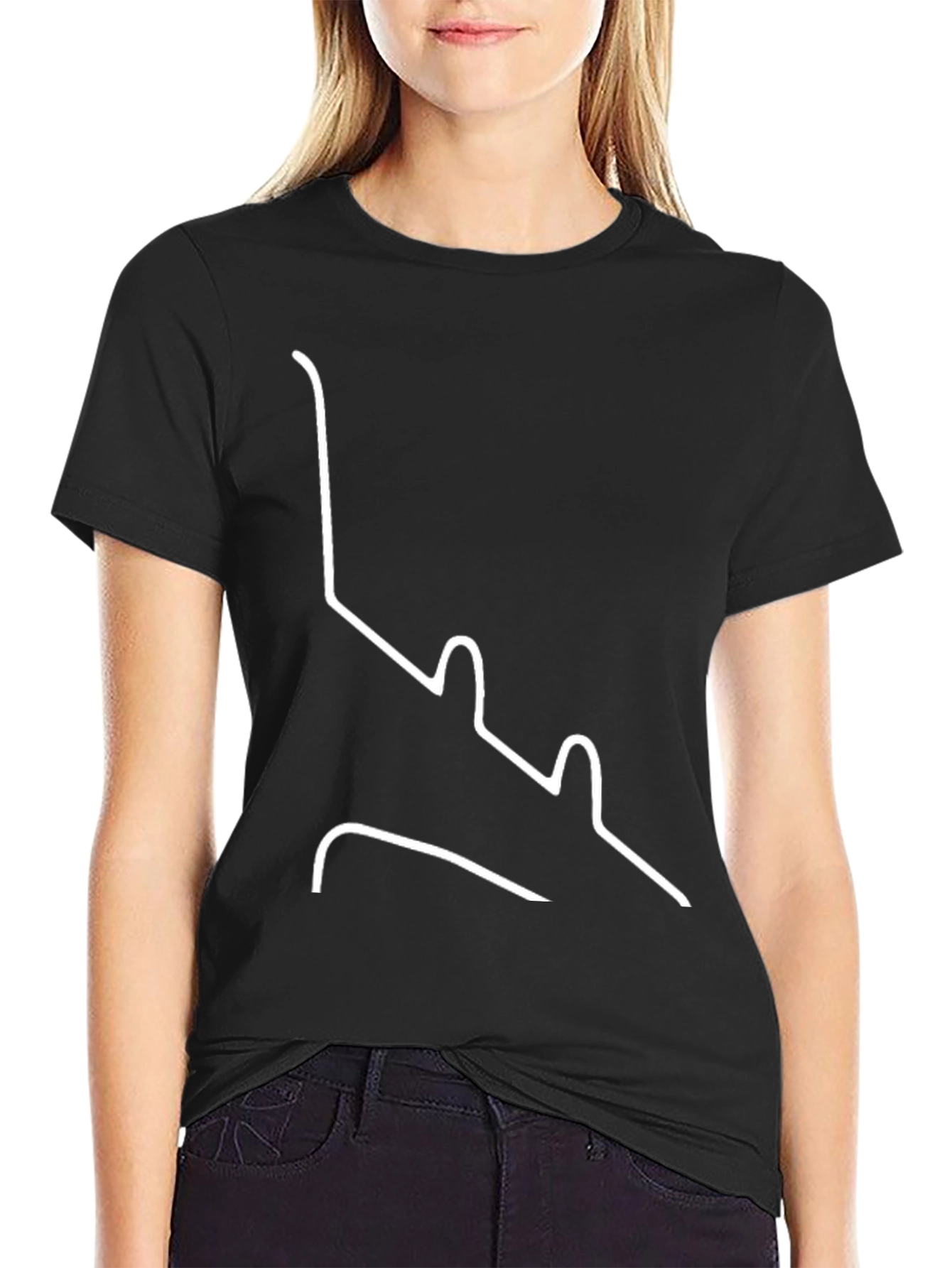Abstract Line Art Graphic T-Shirt