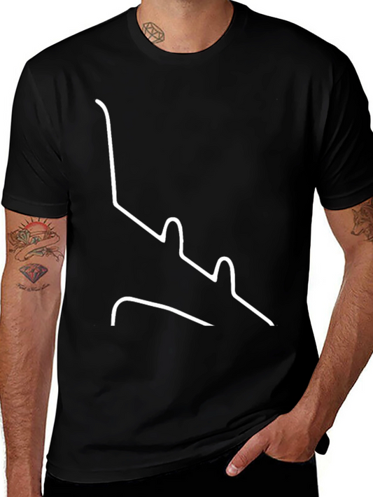 Abstract Line Art Graphic T-Shirt