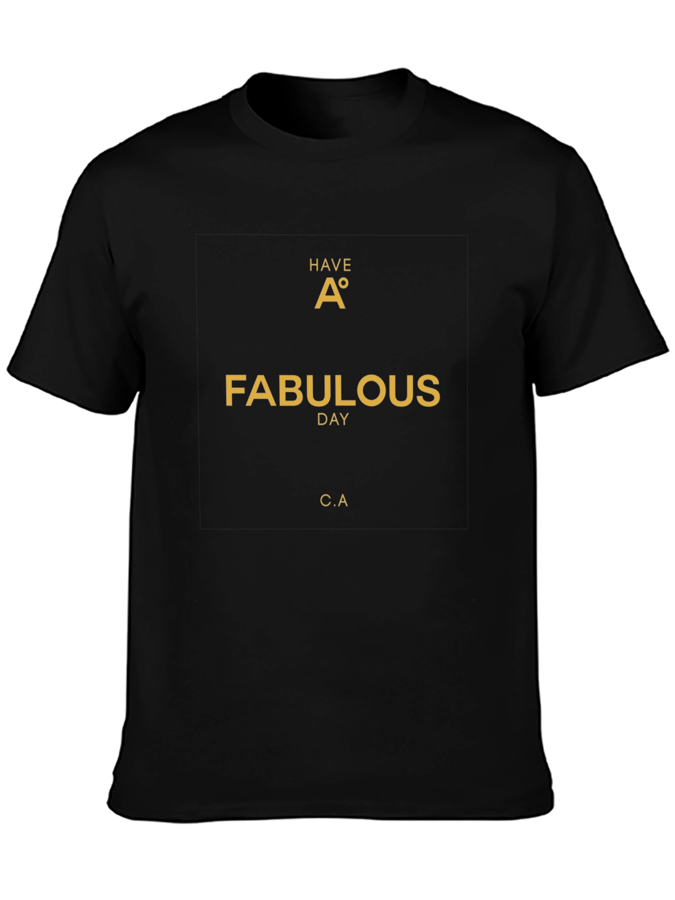 Fabulous Day Graphic Tee - Black Cotton T-Shirt