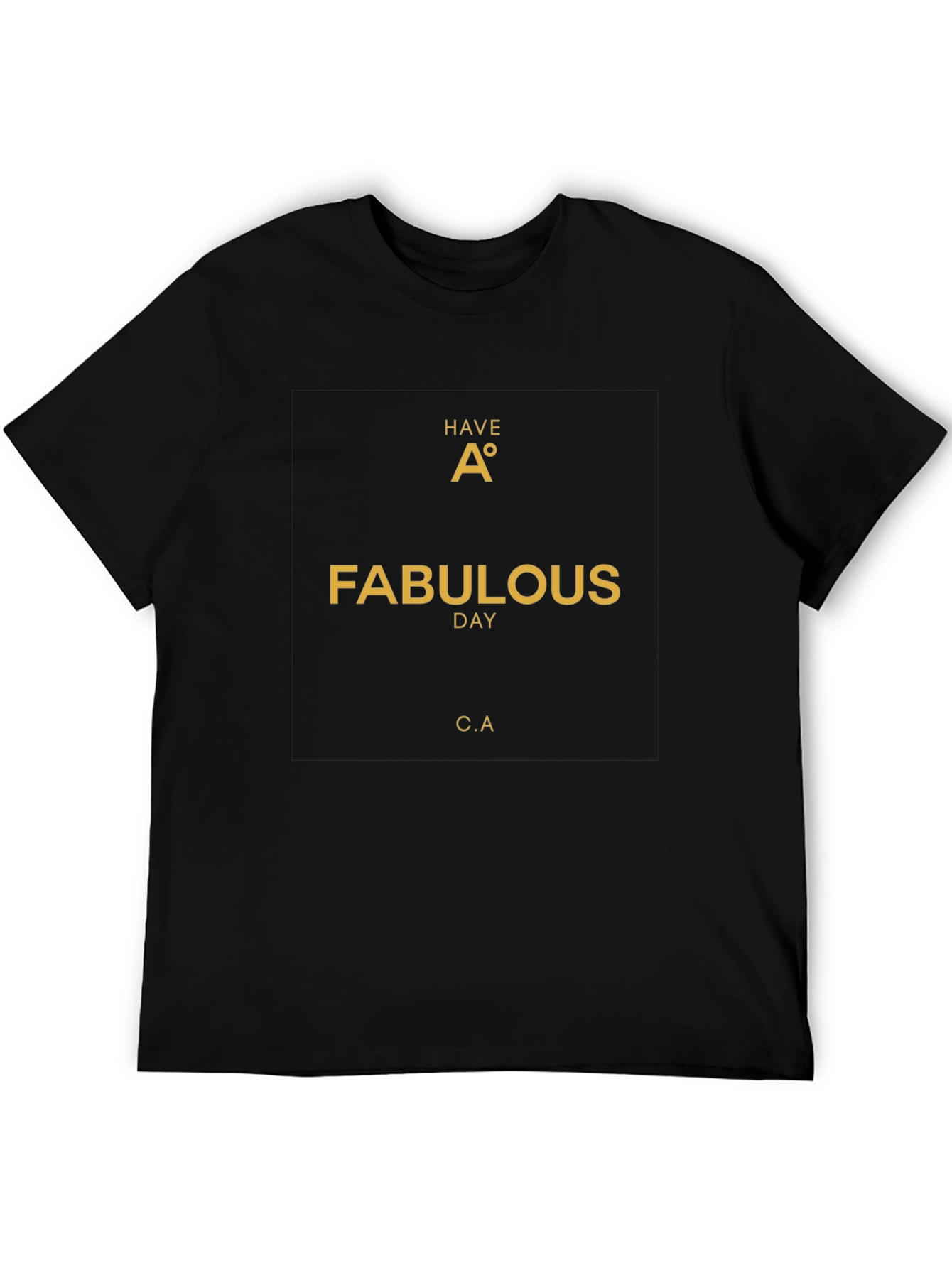 Fabulous Day Graphic Tee - Black Cotton T-Shirt