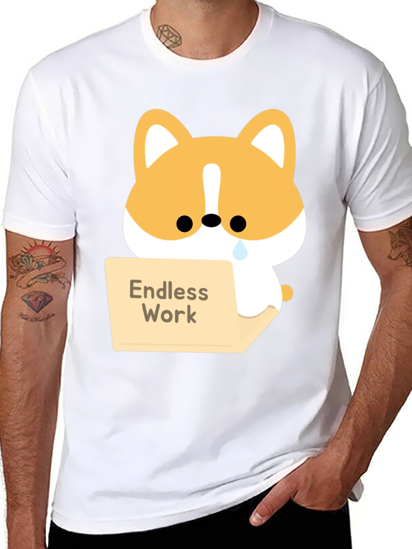 Endless Work Corgi T-Shirt