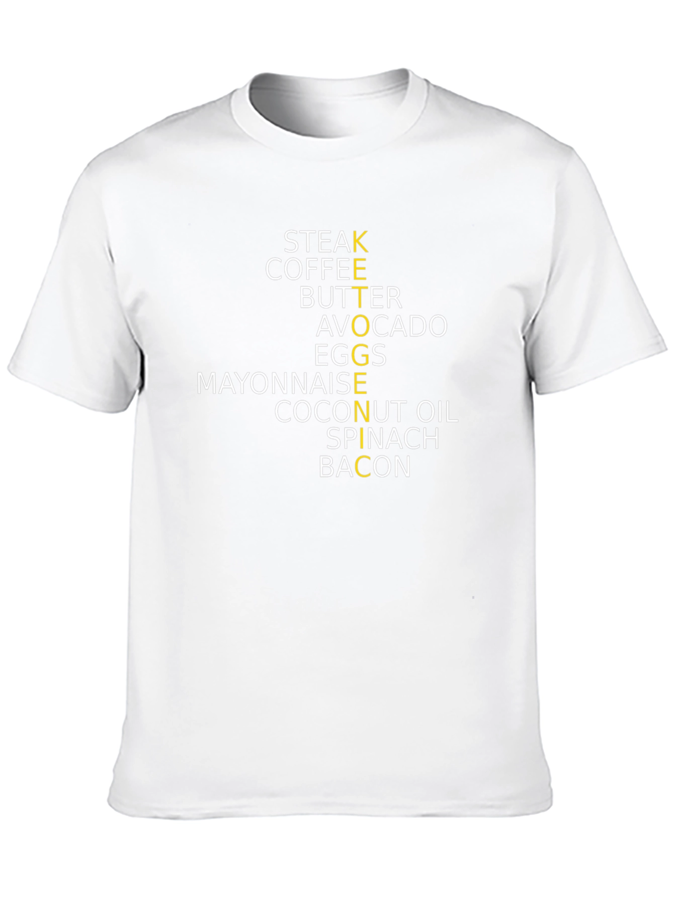 Keto Diet Food List Black T-Shirt