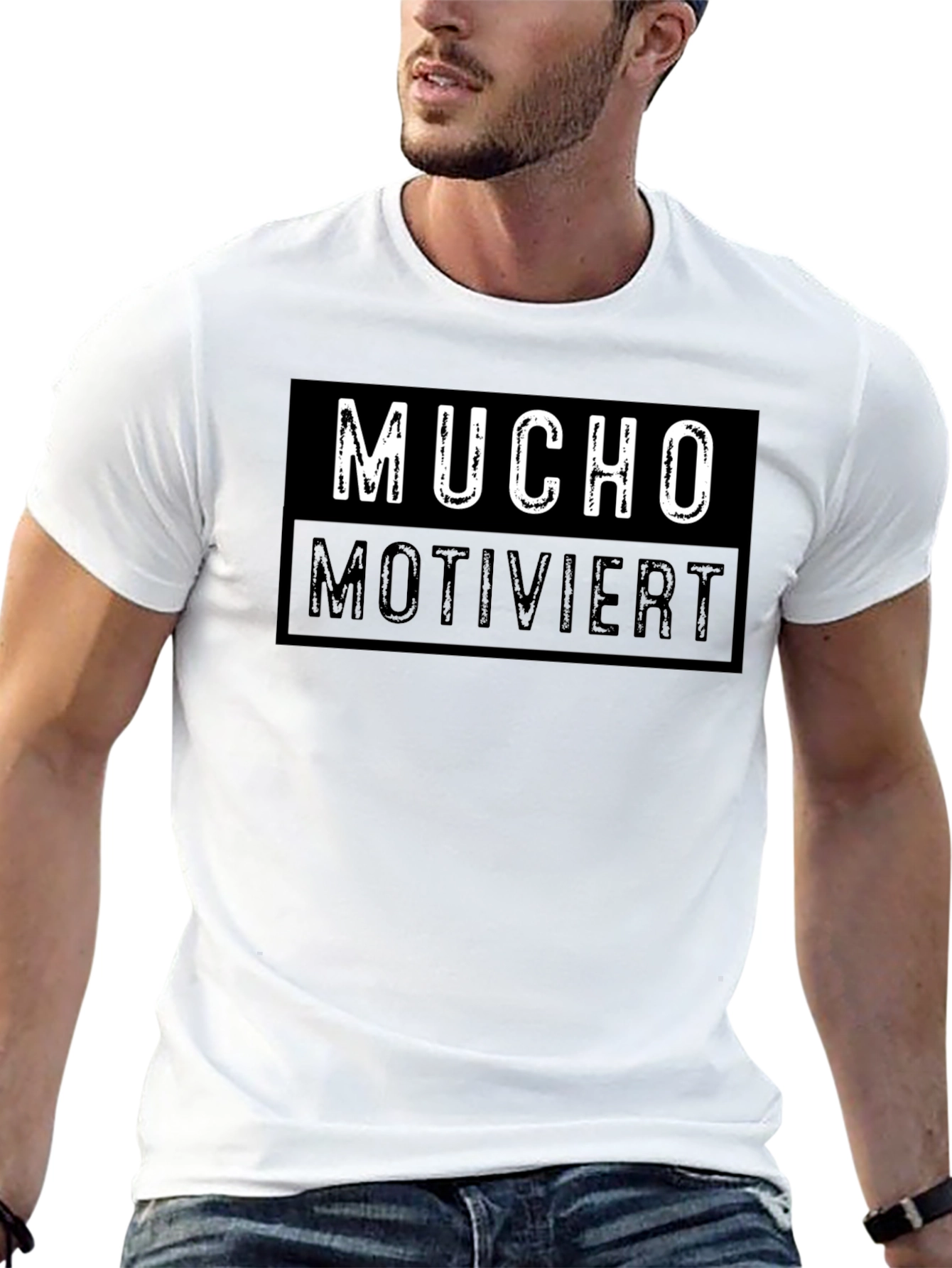 Mucho Motiviert Graphic Tee - Mens Black T-Shirt