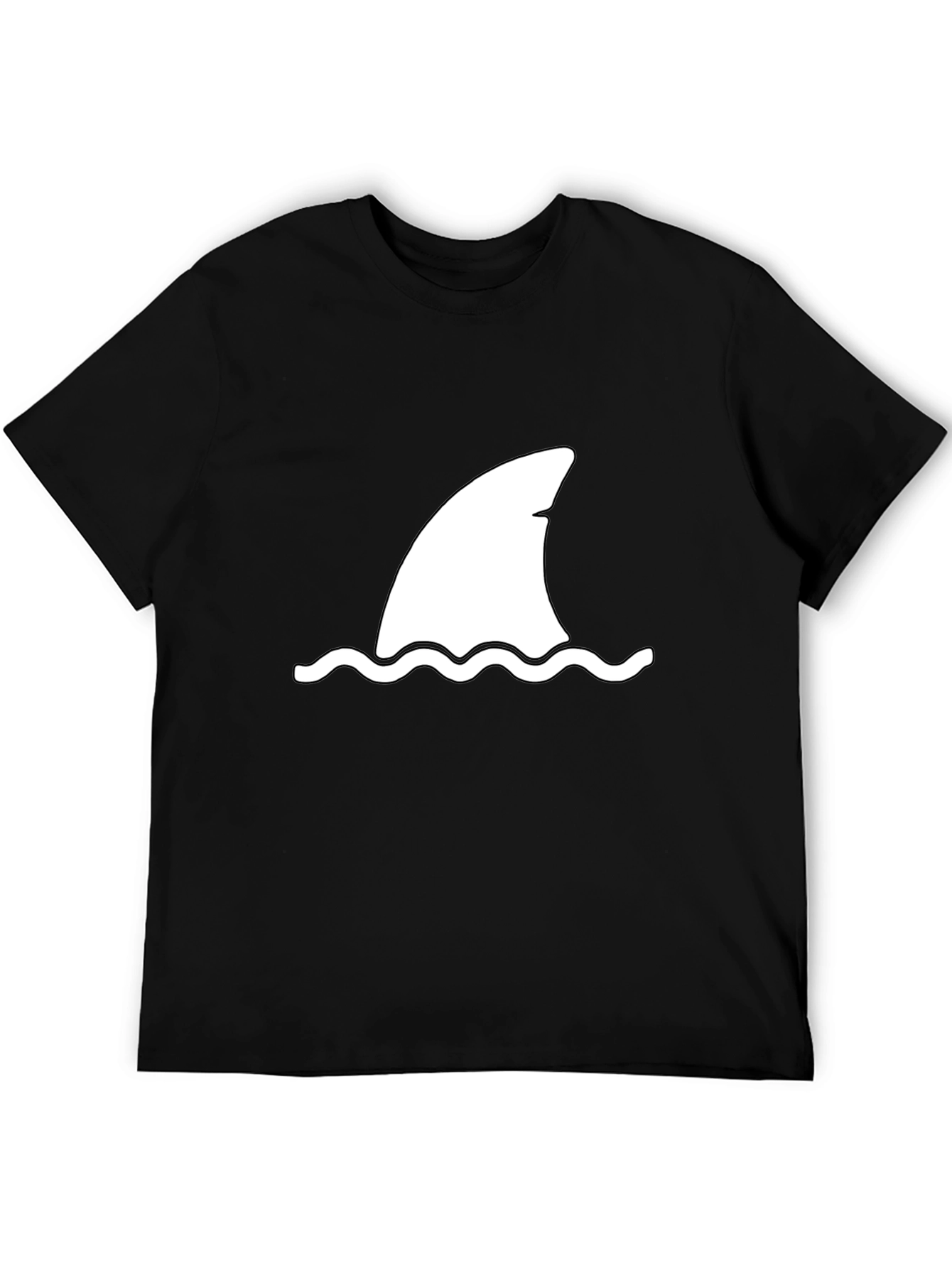 Shark Fin Graphic T-Shirt - Black