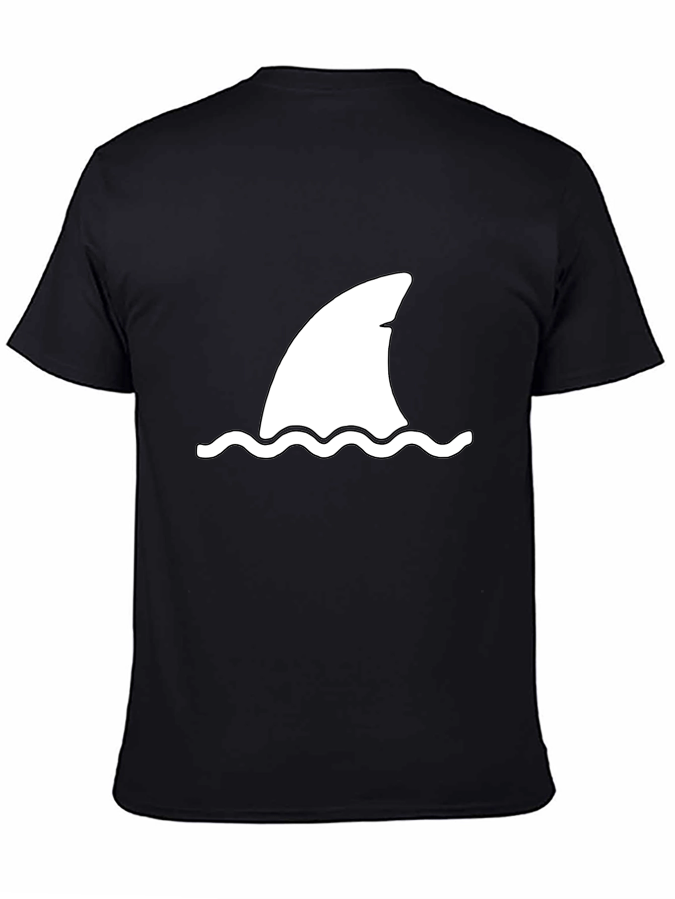 Shark Fin Graphic T-Shirt - Black