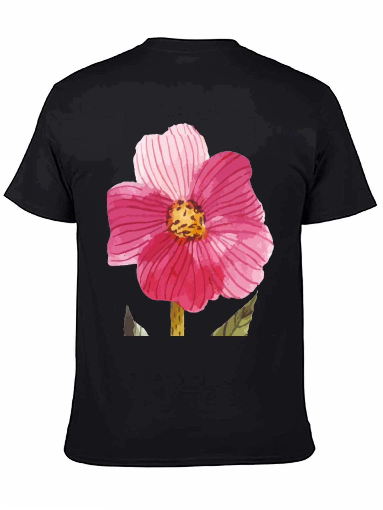 Floral Print Black T-Shirt