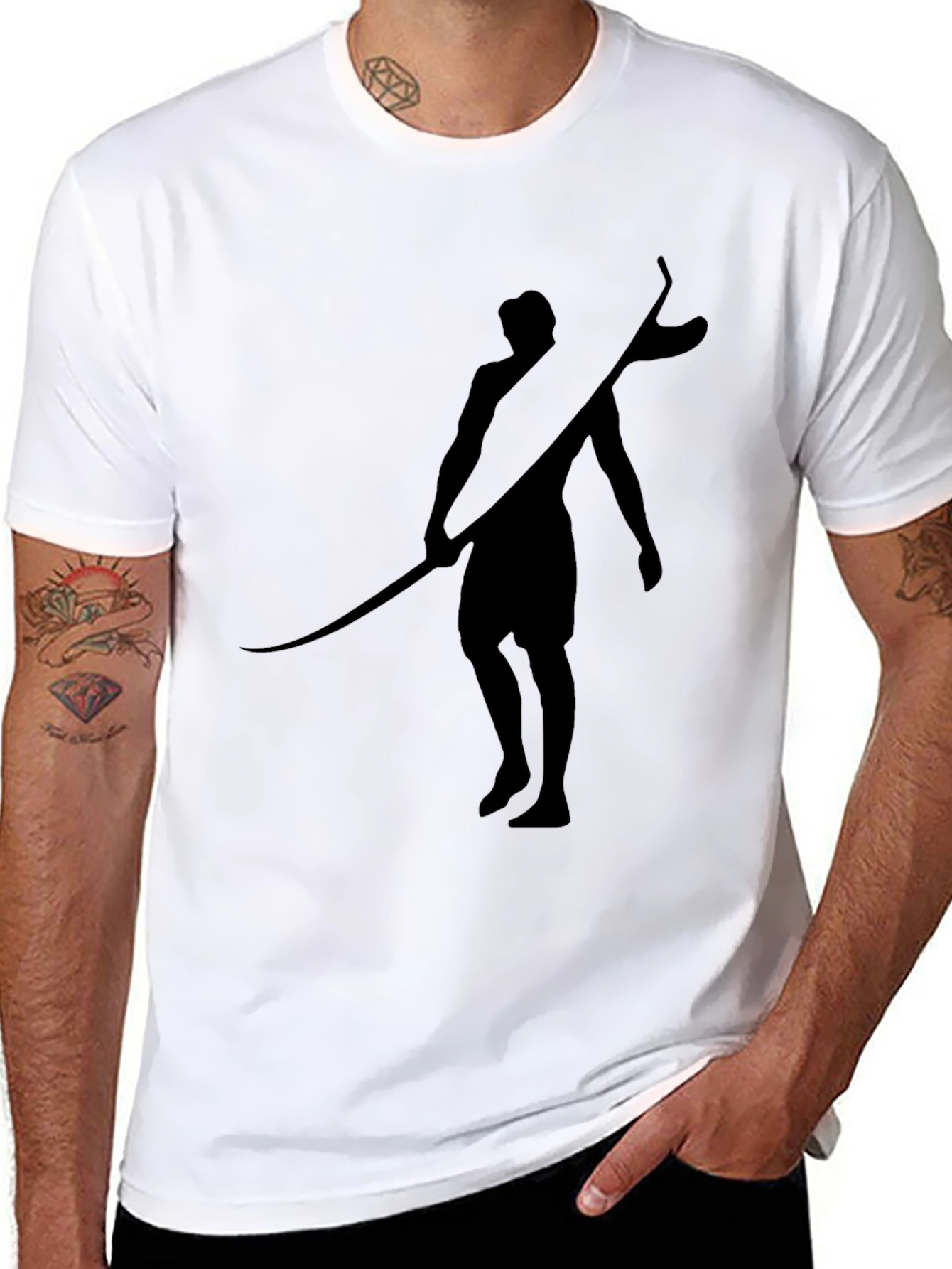 Black Surfer Graphic Tee