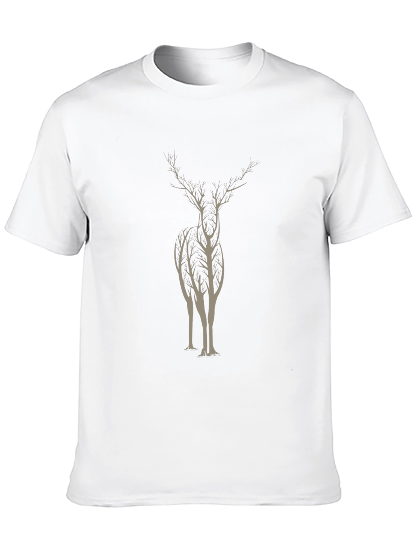 Nature-Inspired Deer Tree Graphic Tee