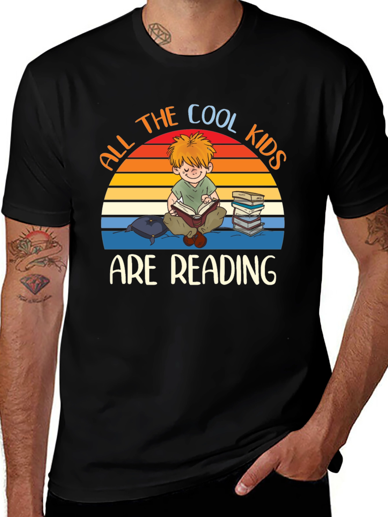 Cool Kids Reading Graphic T-Shirt