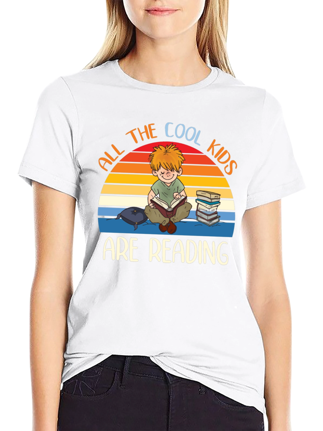 Cool Kids Reading Graphic T-Shirt