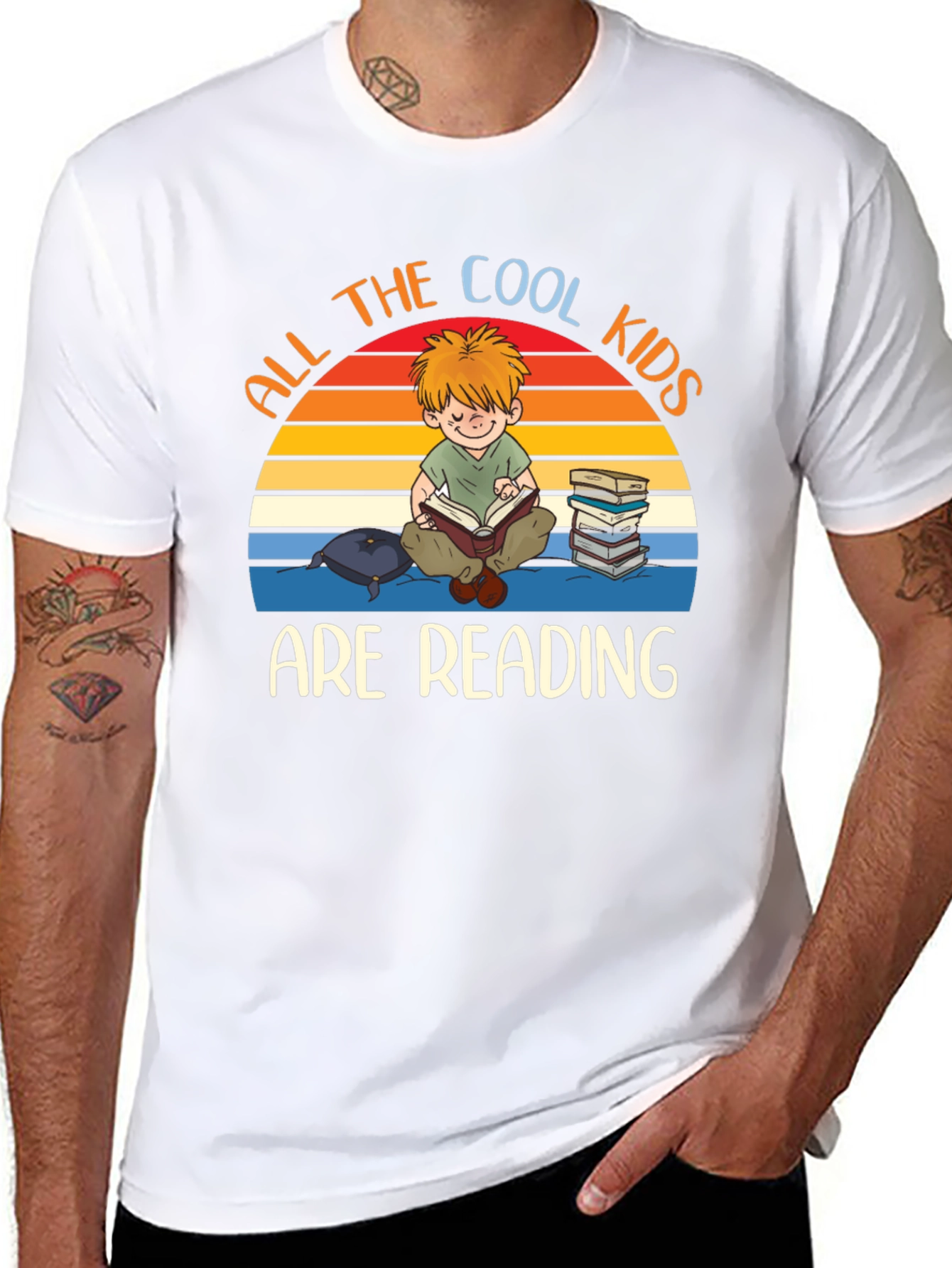 Cool Kids Reading Graphic T-Shirt