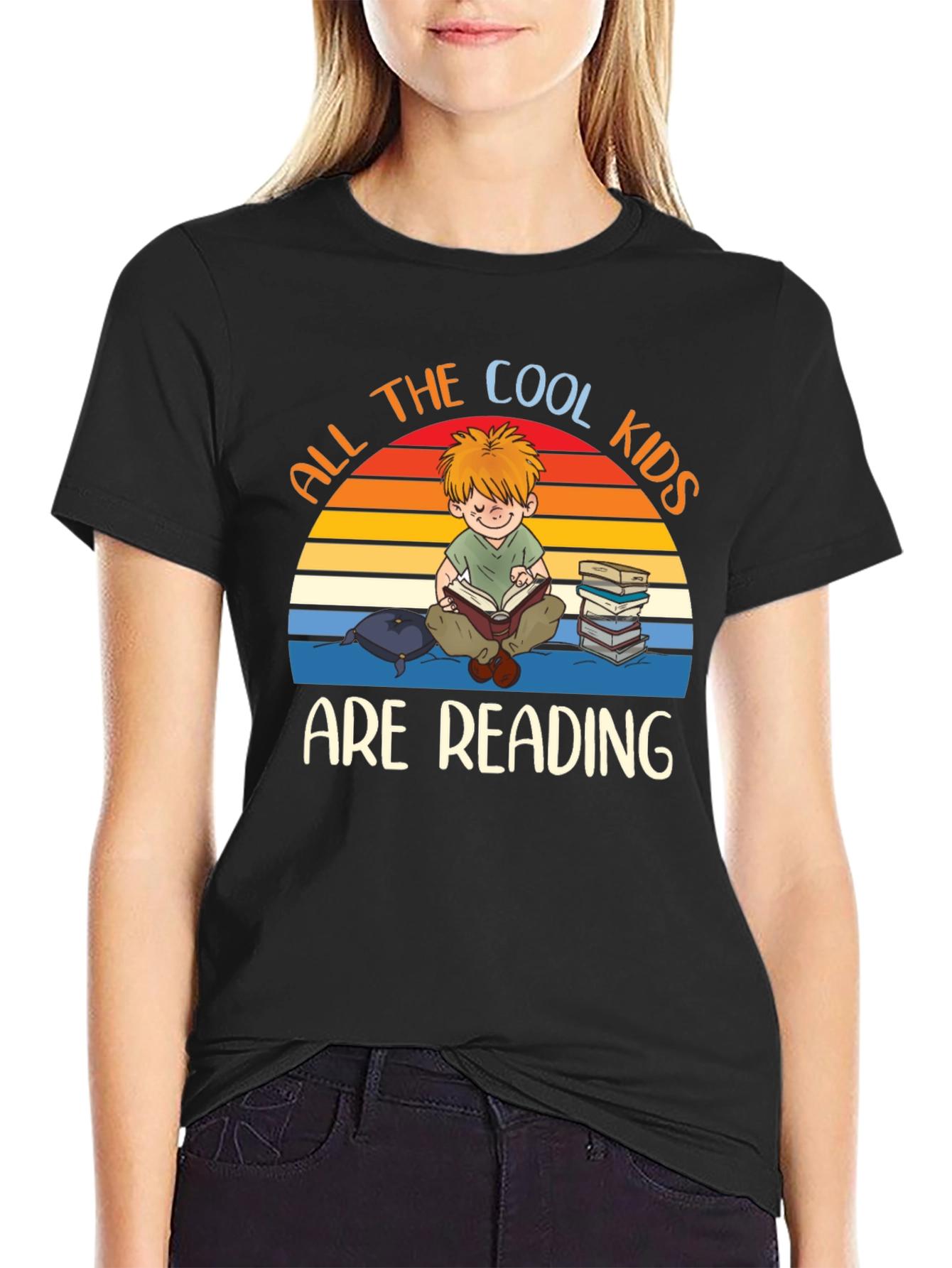 Cool Kids Reading Graphic T-Shirt