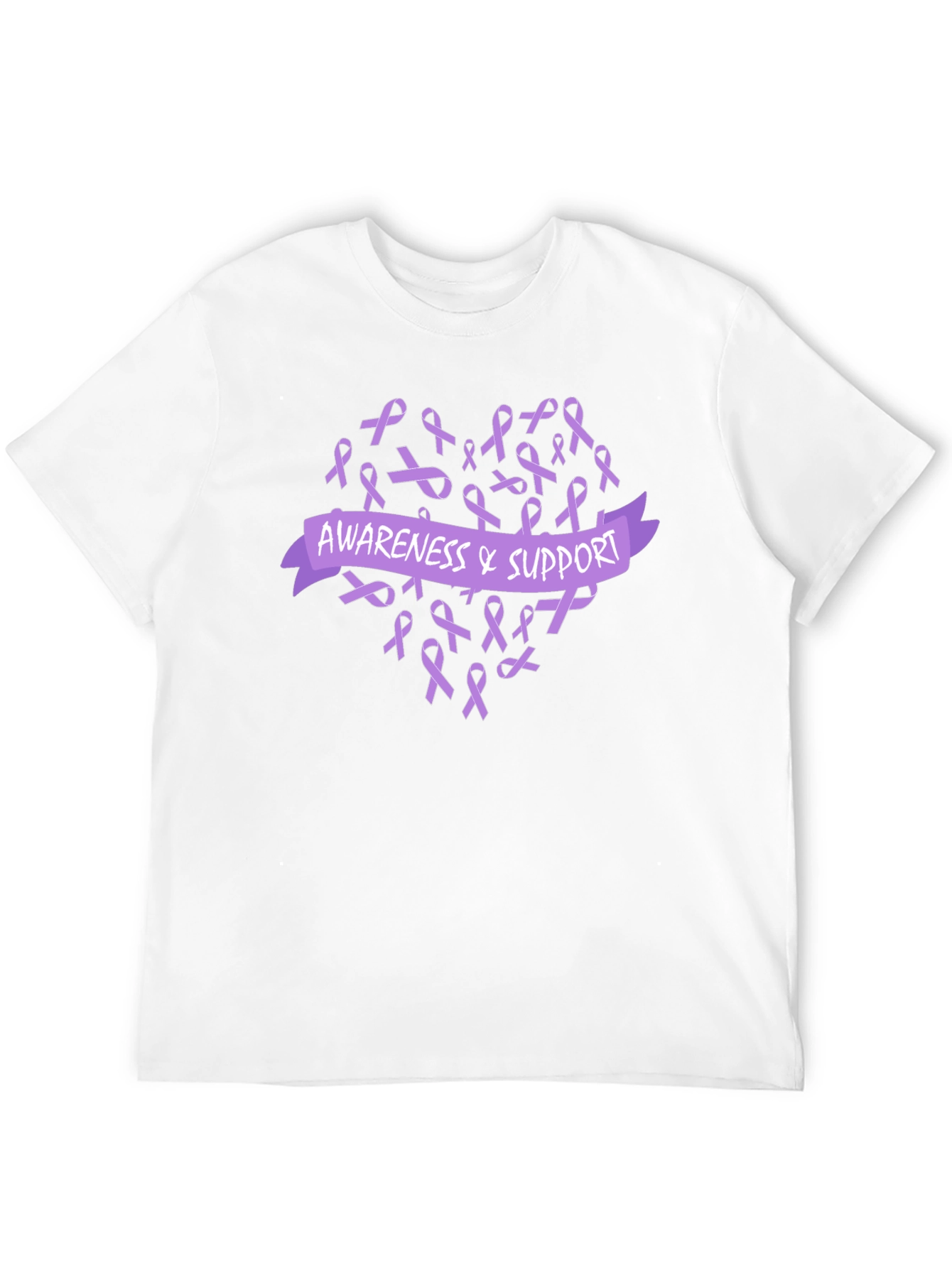 Awareness & Support Ribbon Heart T-Shirt