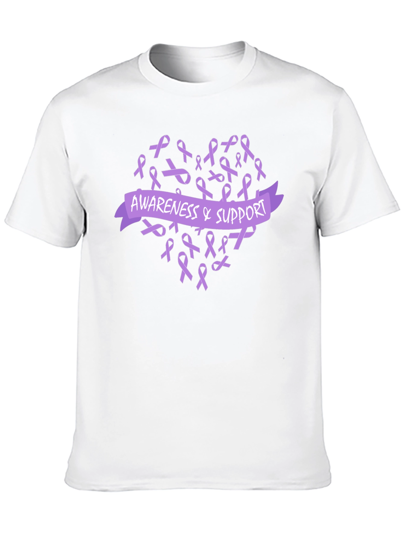 Awareness & Support Ribbon Heart T-Shirt