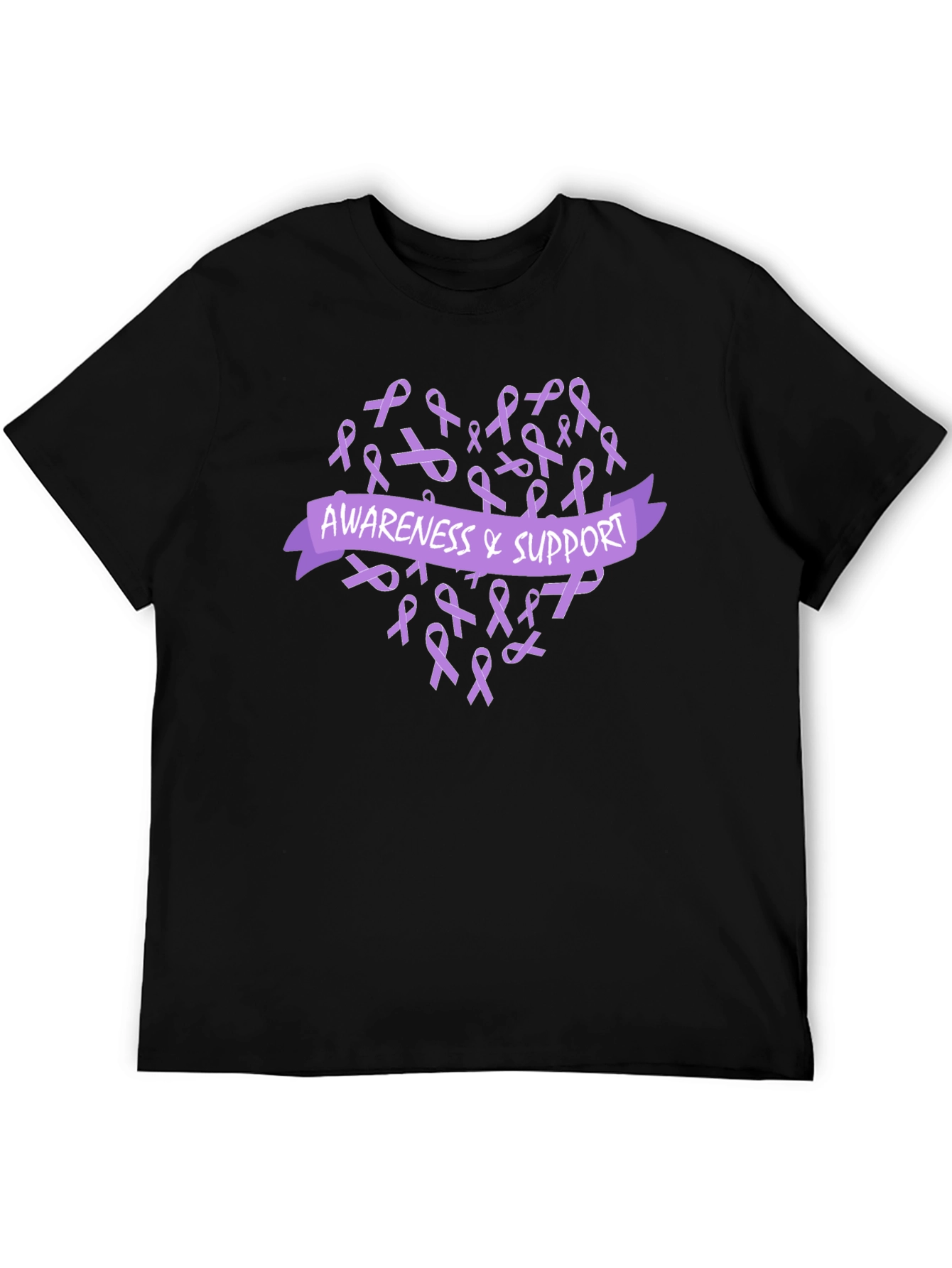 Awareness & Support Ribbon Heart T-Shirt