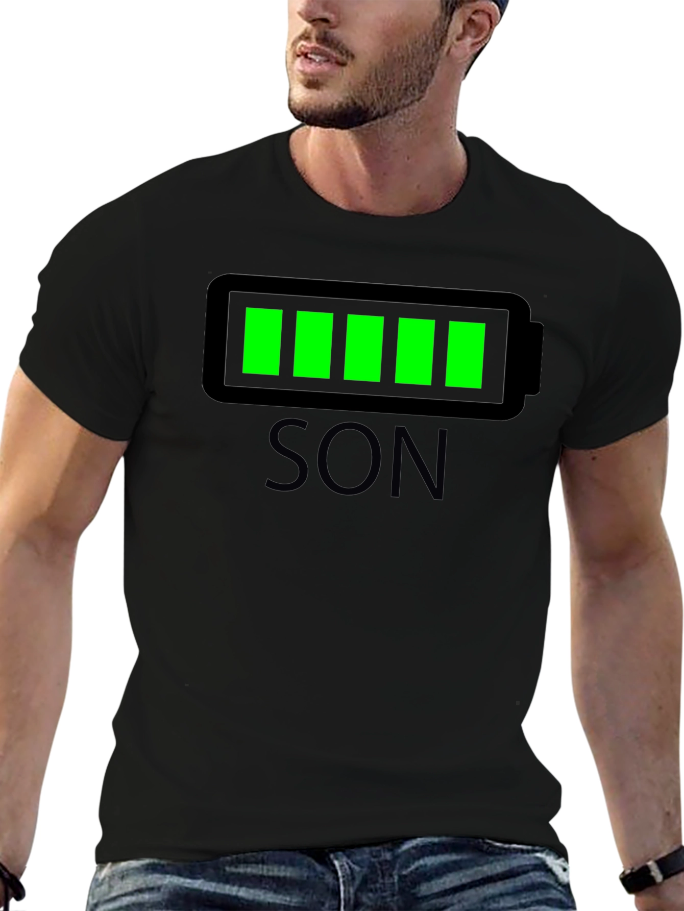 Full Battery Son Black Graphic Tee
