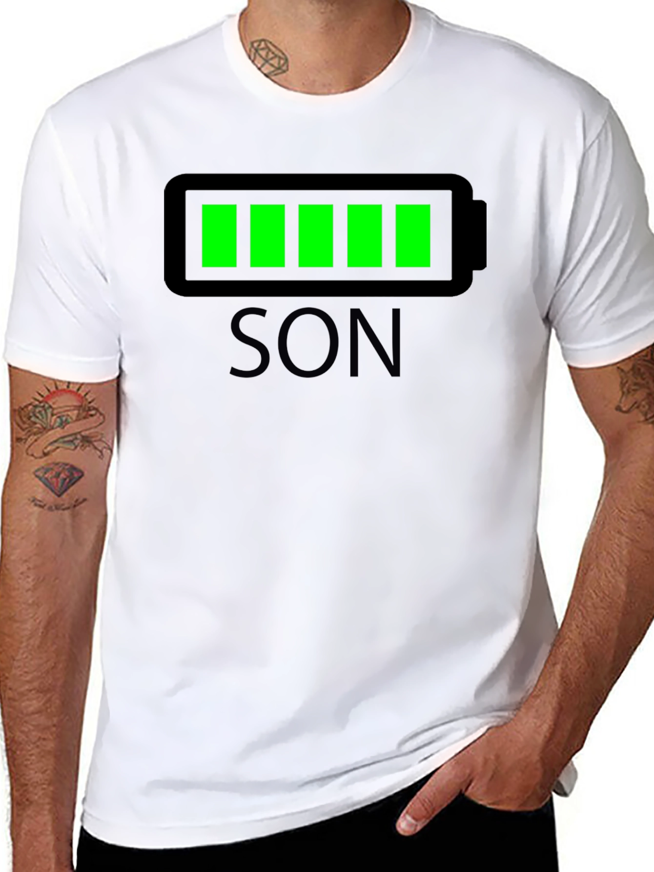 Full Battery Son Black Graphic Tee