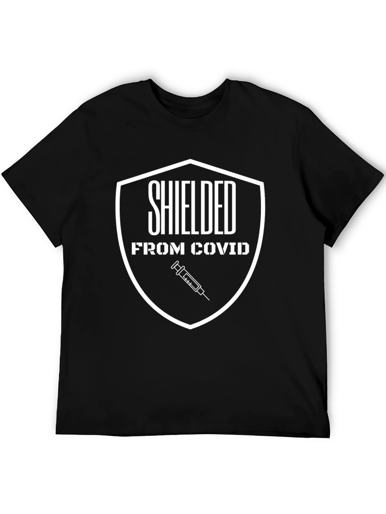 Shielded From Covid Black T-Shirt