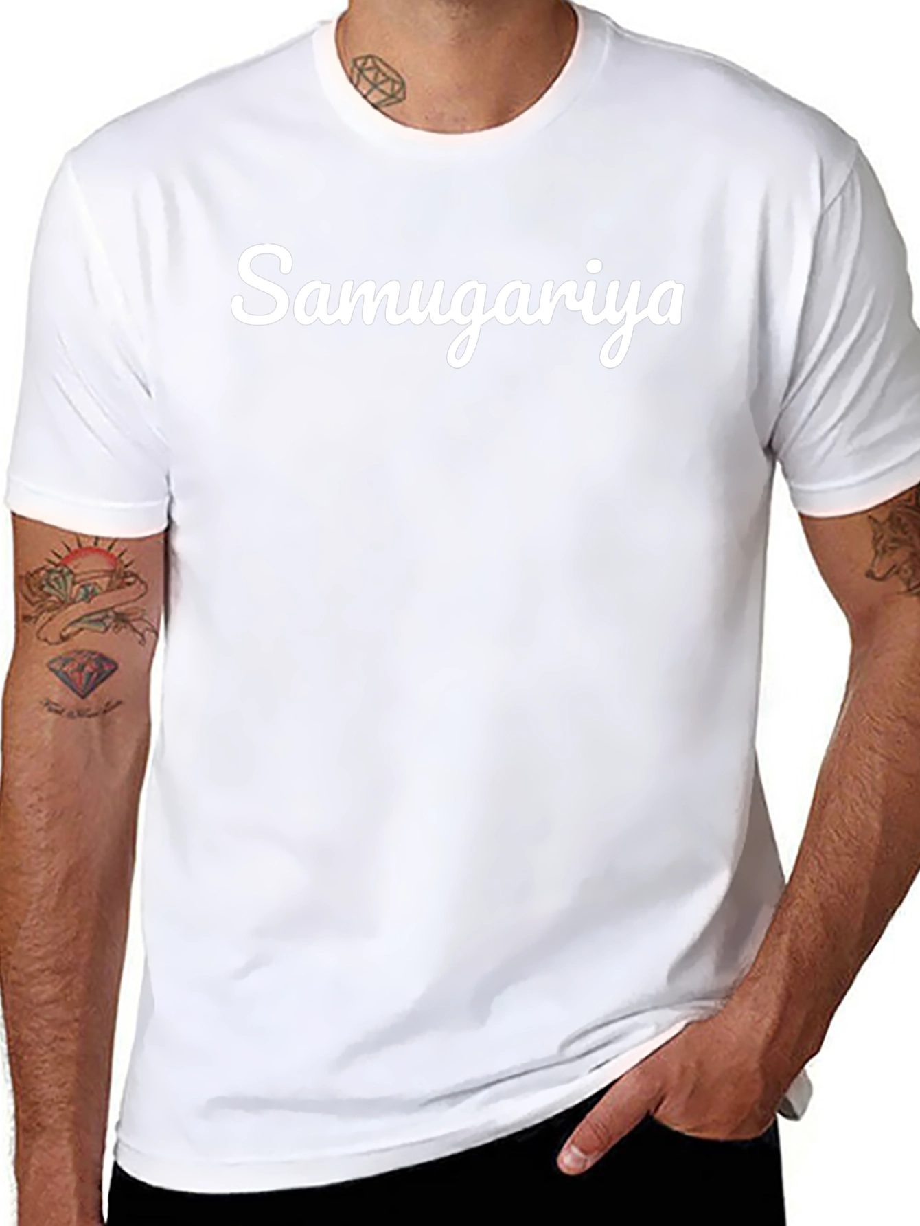 Samugariya Stylish Black Graphic Tee