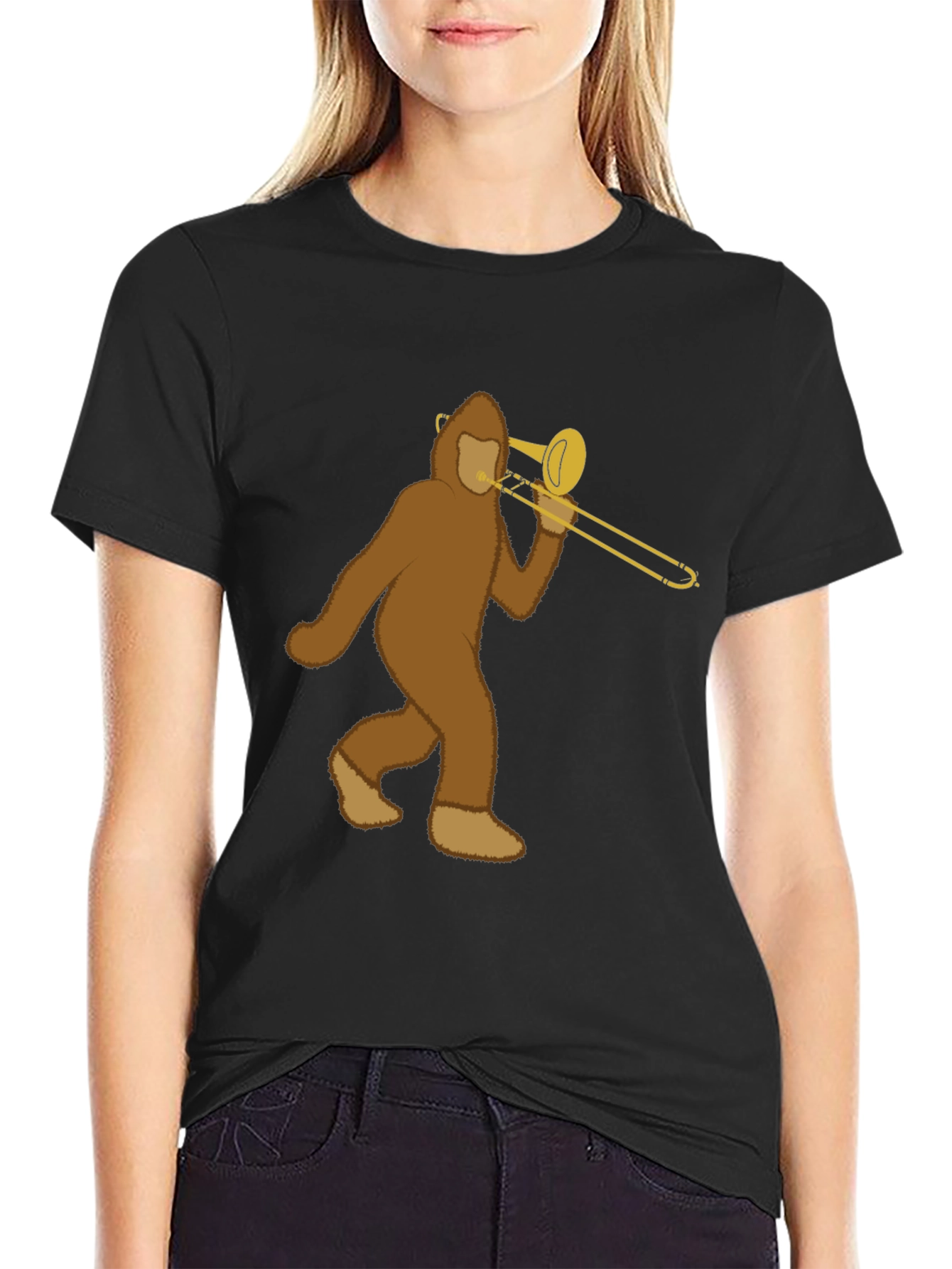 Bigfoot Trombone Player Graphic Tee