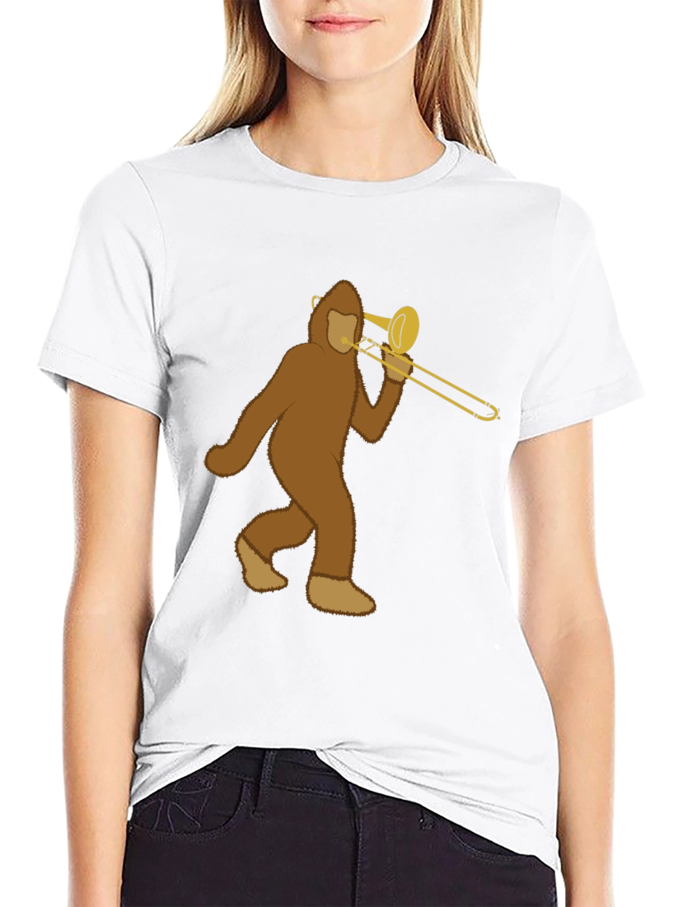 Bigfoot Trombone Player Graphic Tee