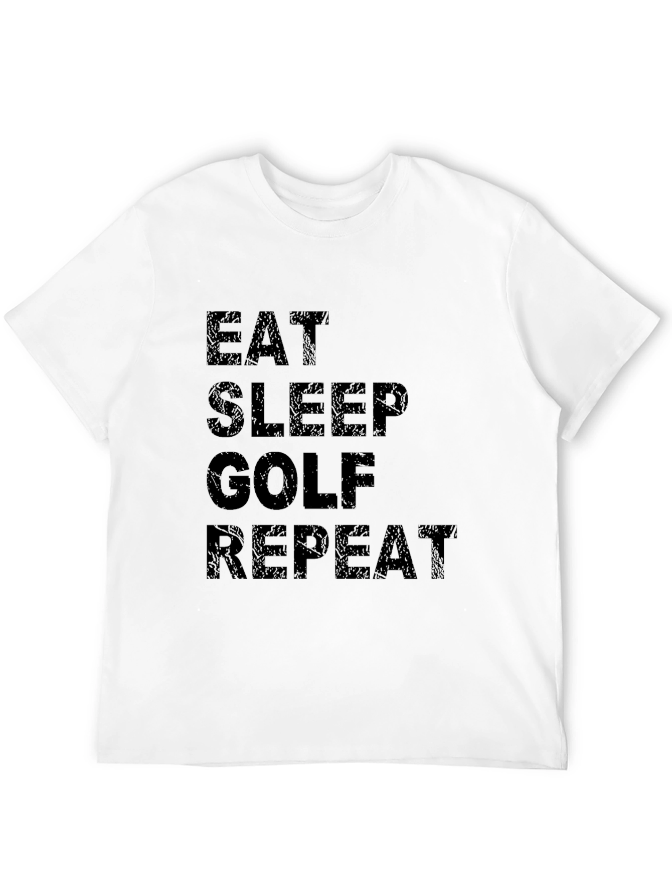 Eat Sleep Golf Repeat Black T-Shirt