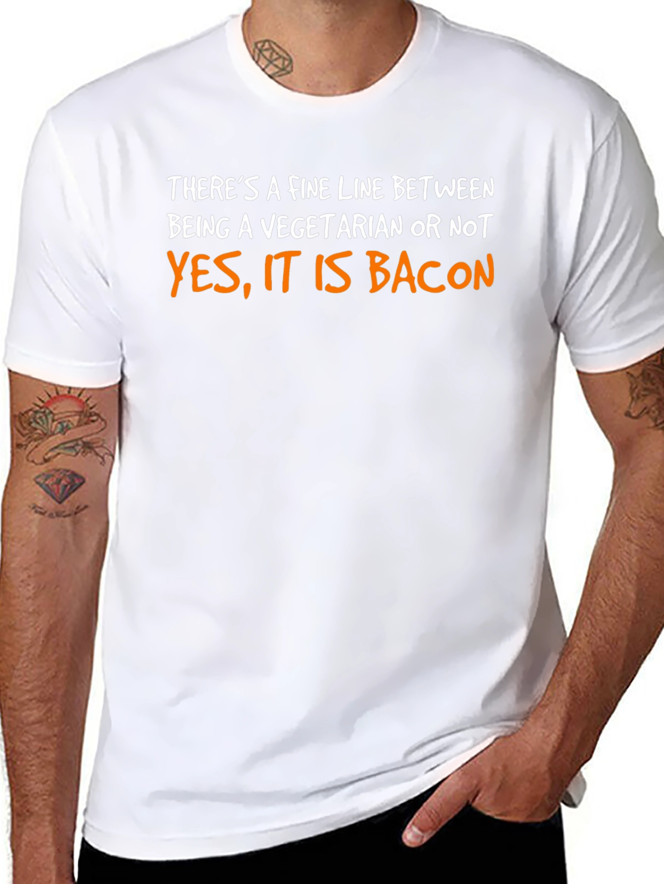Bacon Lover T-Shirt Vegetarian Funny Saying
