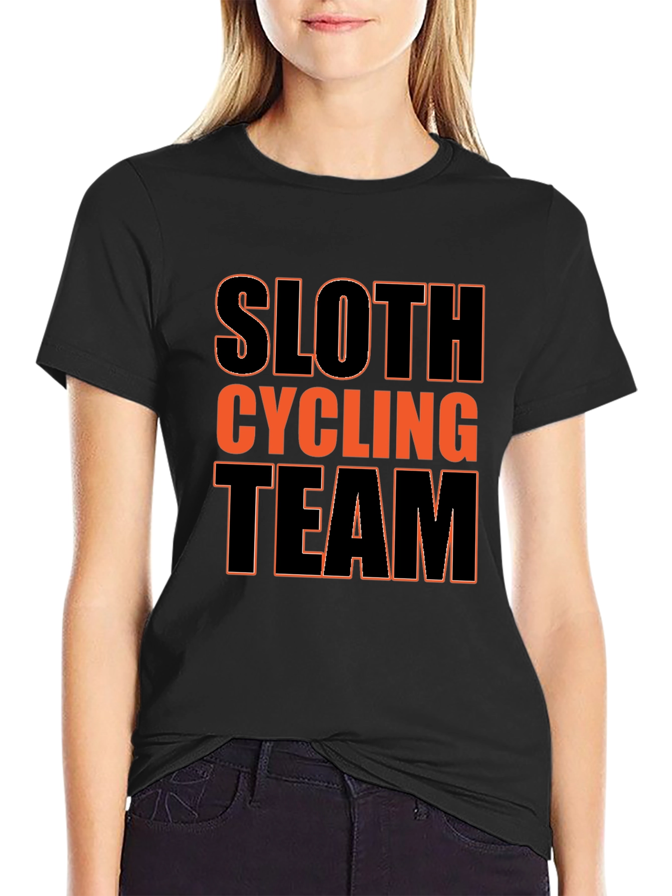 Sloth Cycling Team Black T-Shirt
