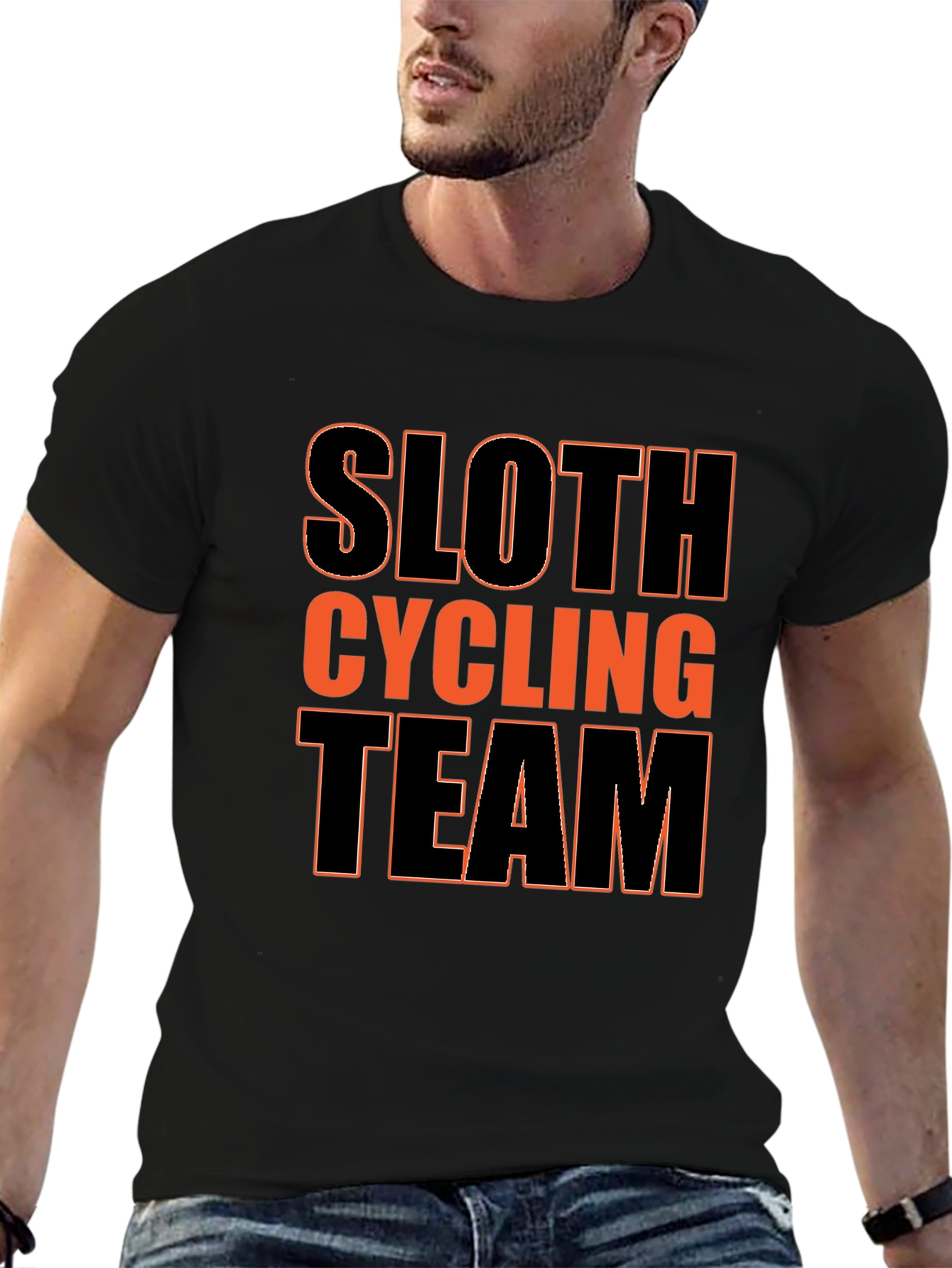Sloth Cycling Team Black T-Shirt