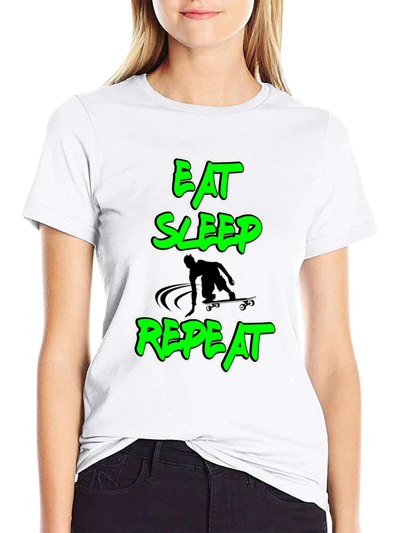 Eat Sleep Skate Repeat Graphic Tee