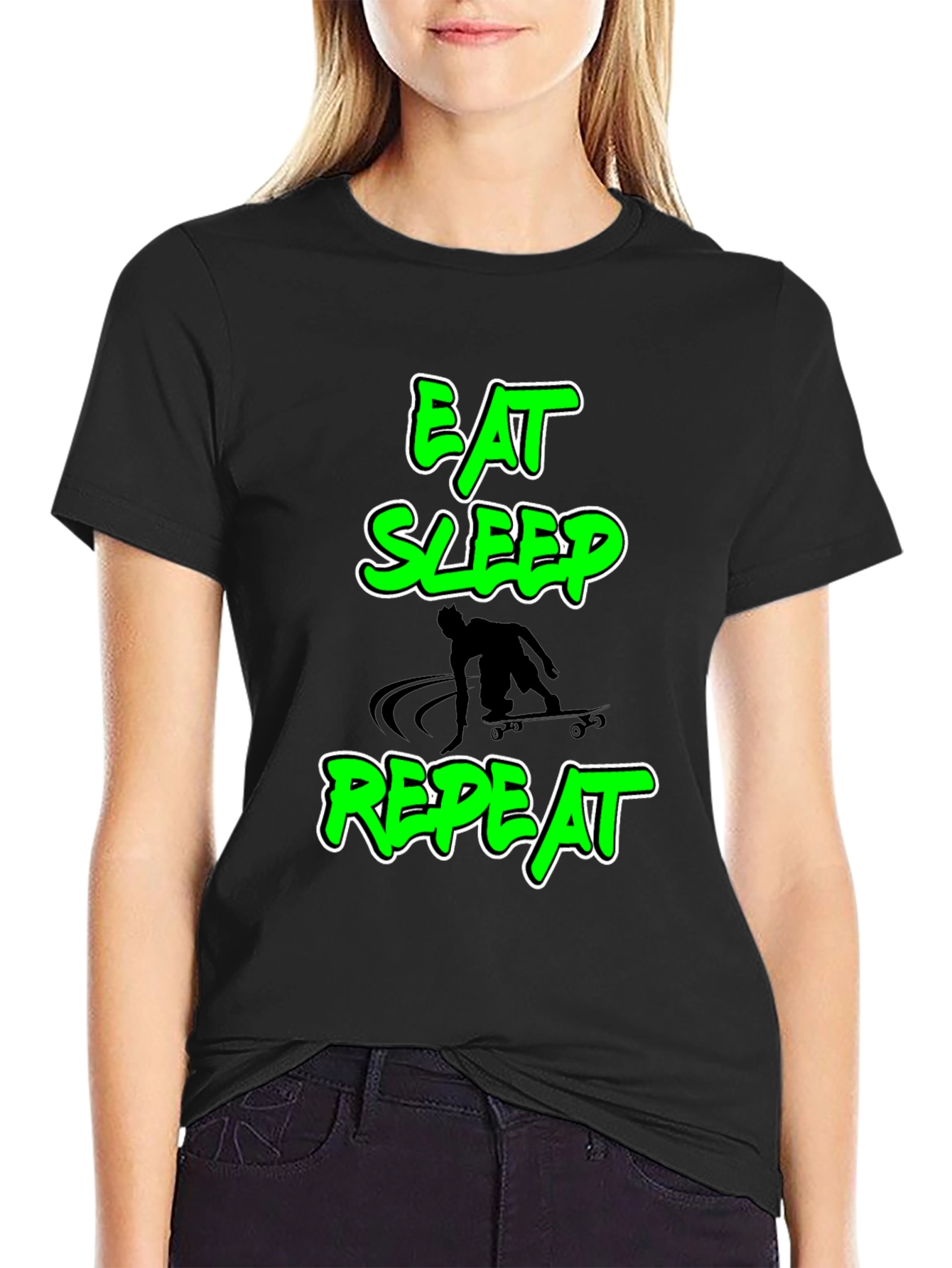 Eat Sleep Skate Repeat Graphic Tee