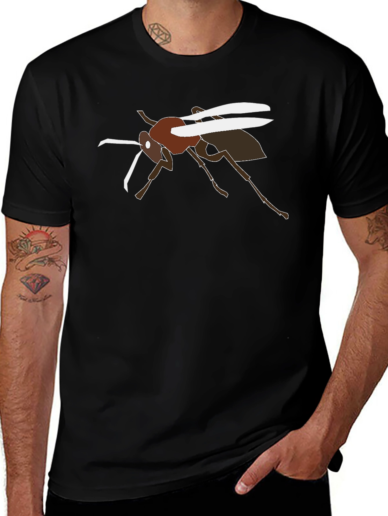 Wasp Graphic T-Shirt - Black Cotton Tee