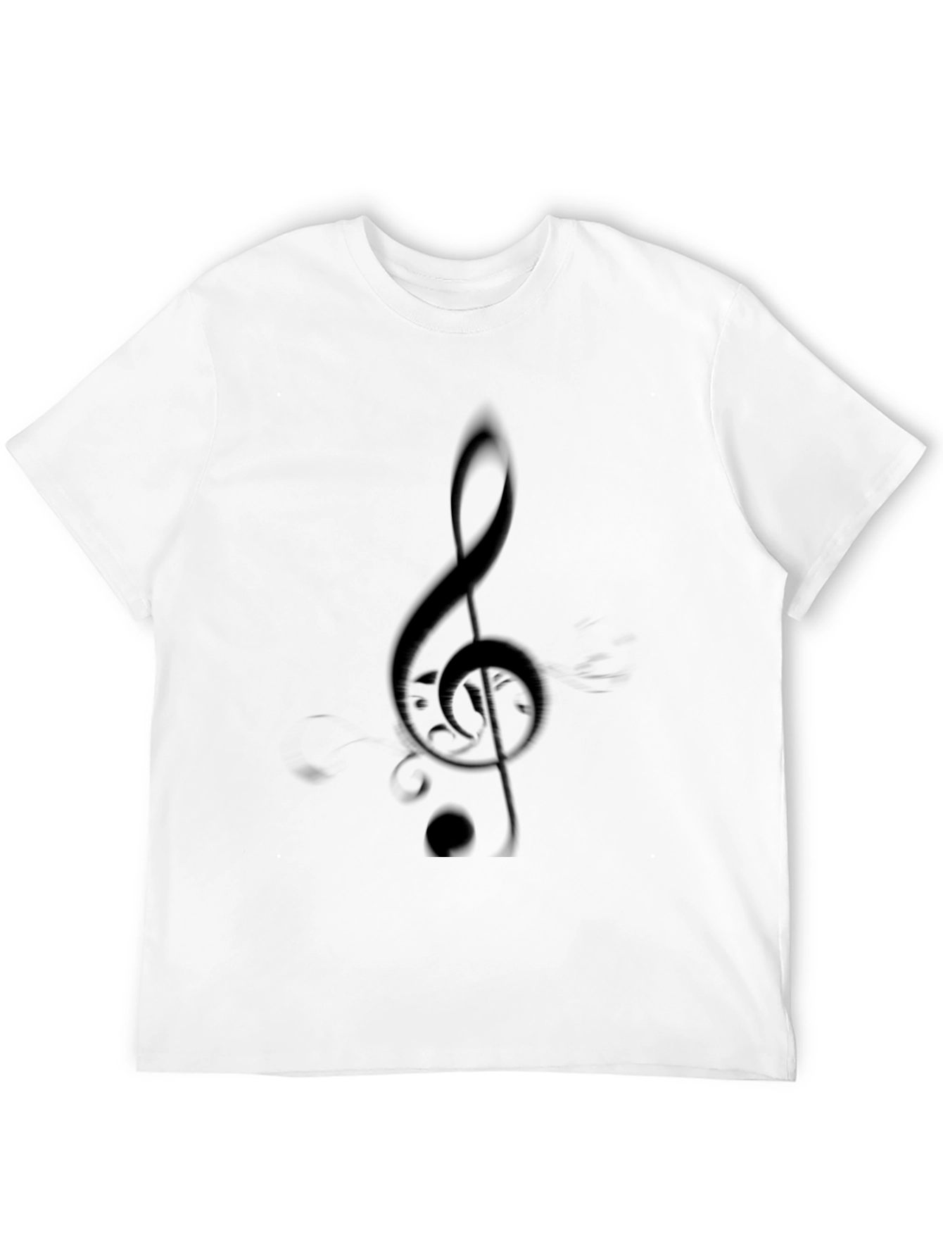Black Music Note Graphic Tee - Stylish Casual Wear