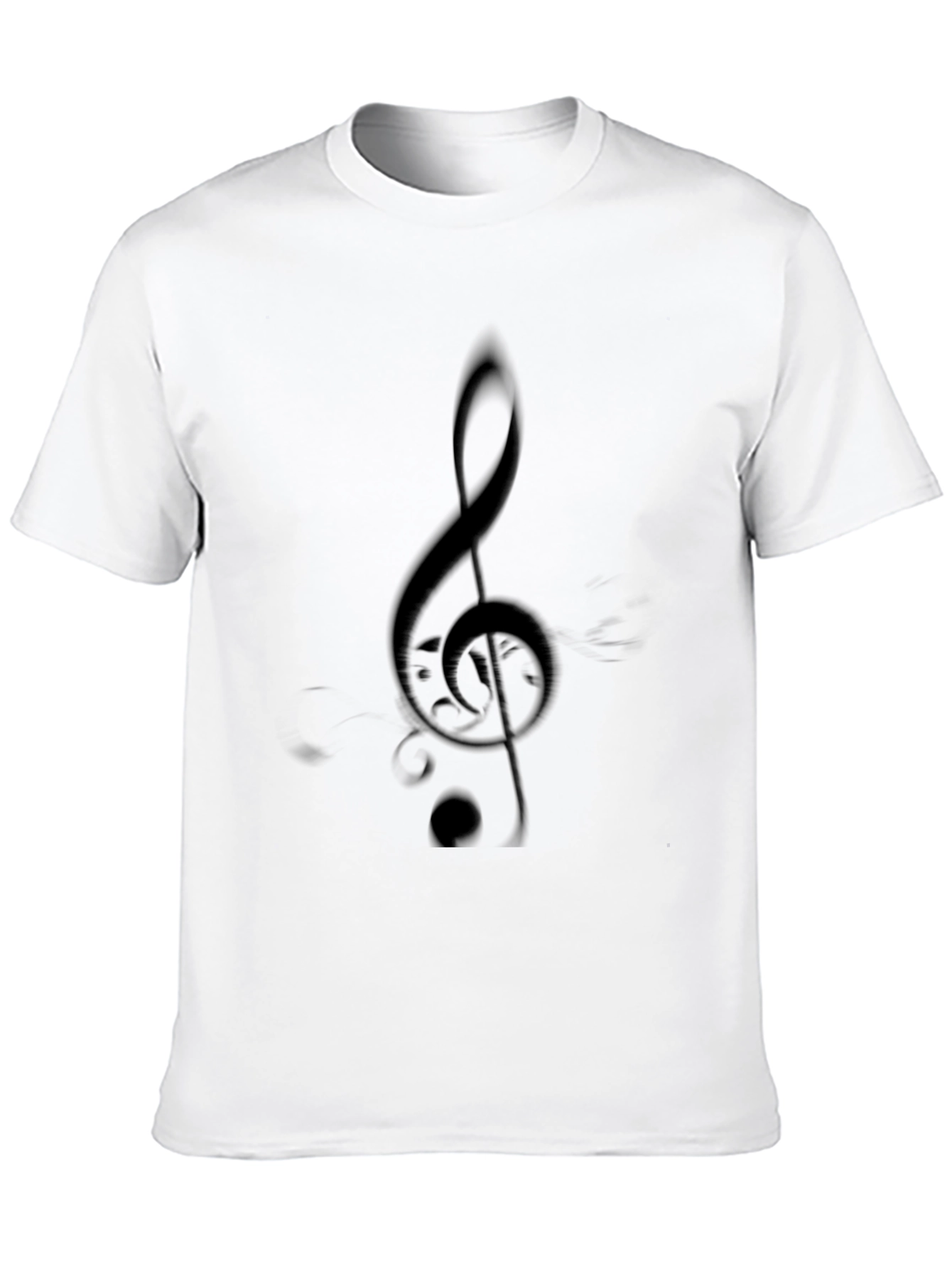 Black Music Note Graphic Tee - Stylish Casual Wear