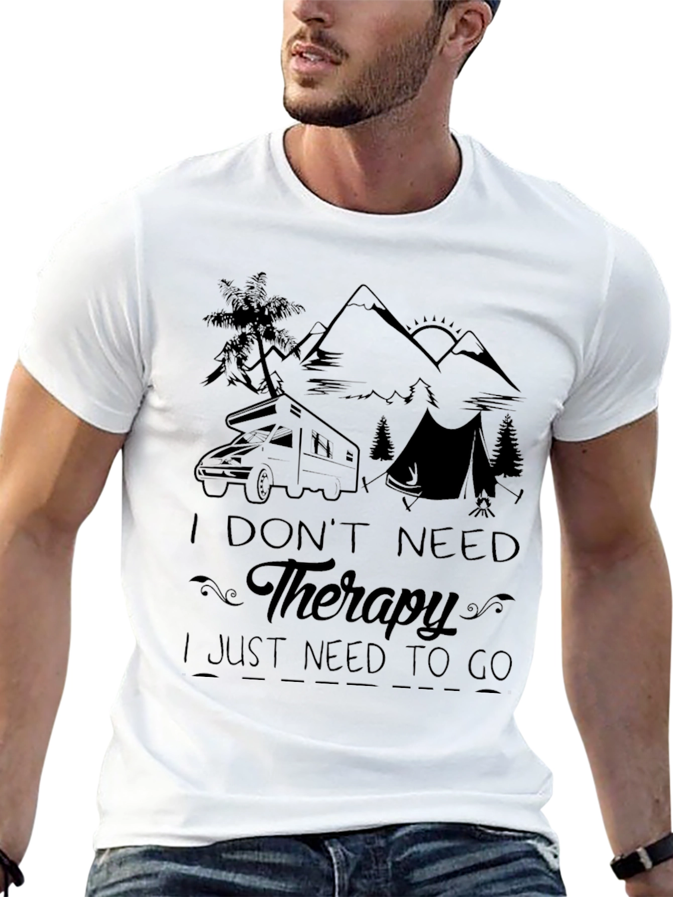 Therapy Camping Graphic Tee