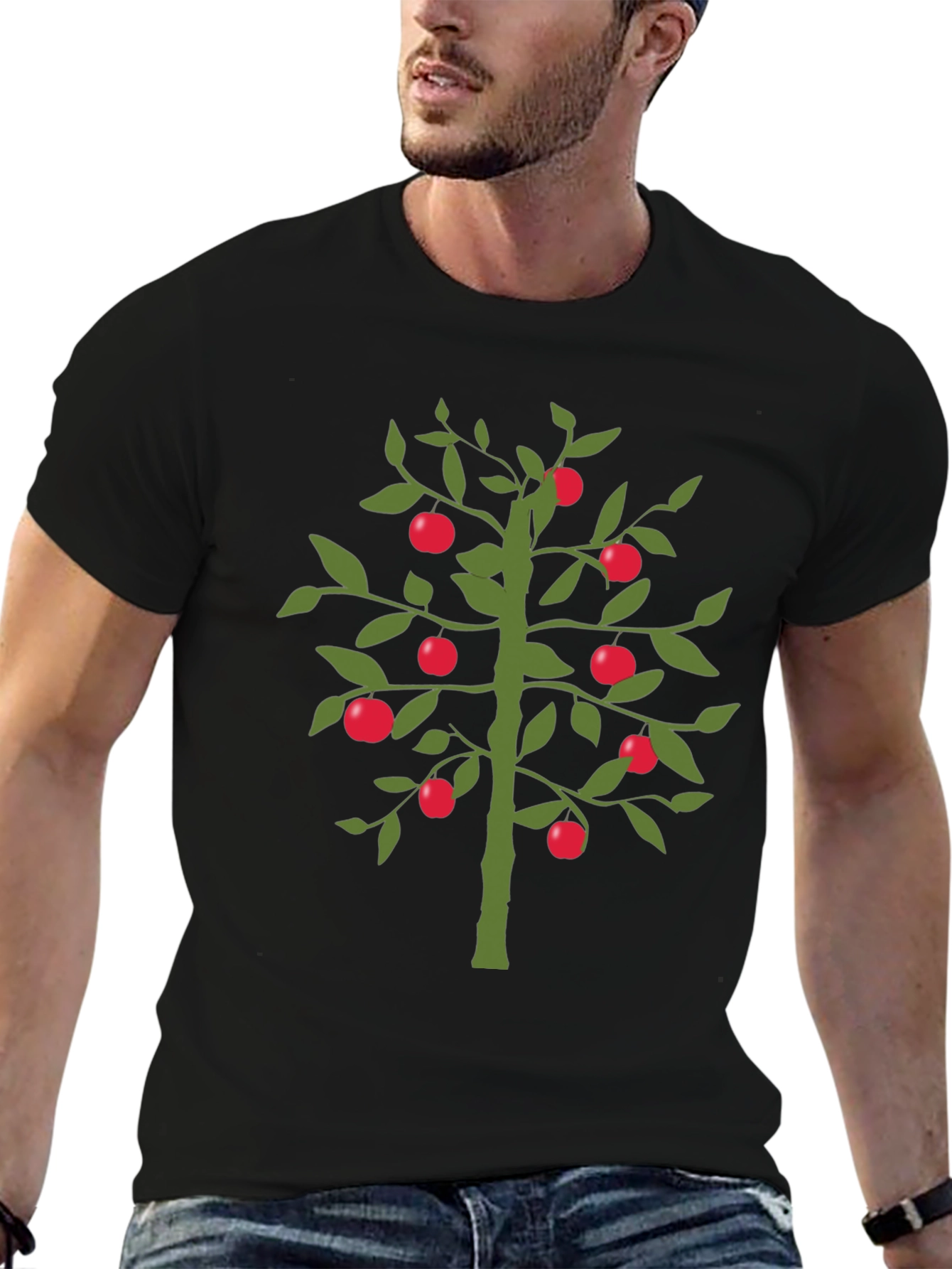 Apple Tree Graphic Tee - Black
