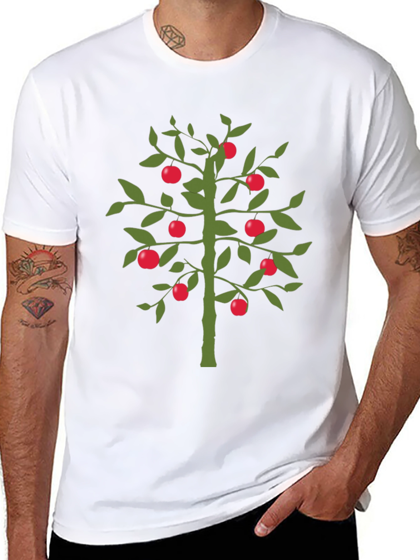Apple Tree Graphic Tee - Black