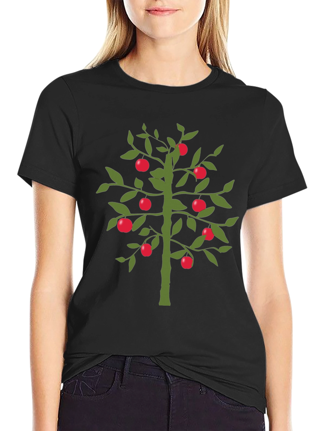 Apple Tree Graphic Tee - Black