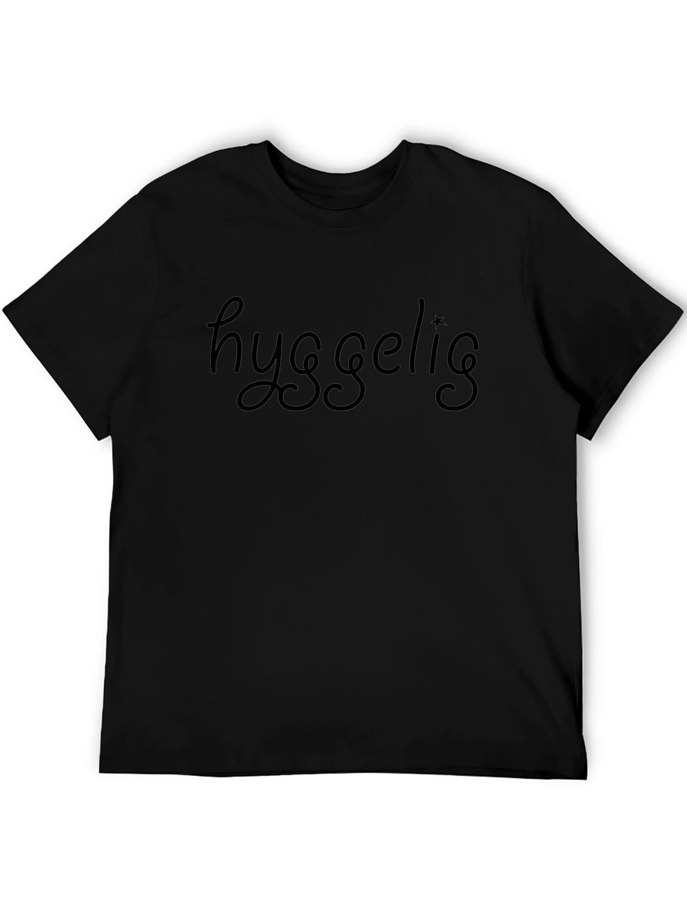 Hyggelig Black T-Shirt - Cozy Comfort