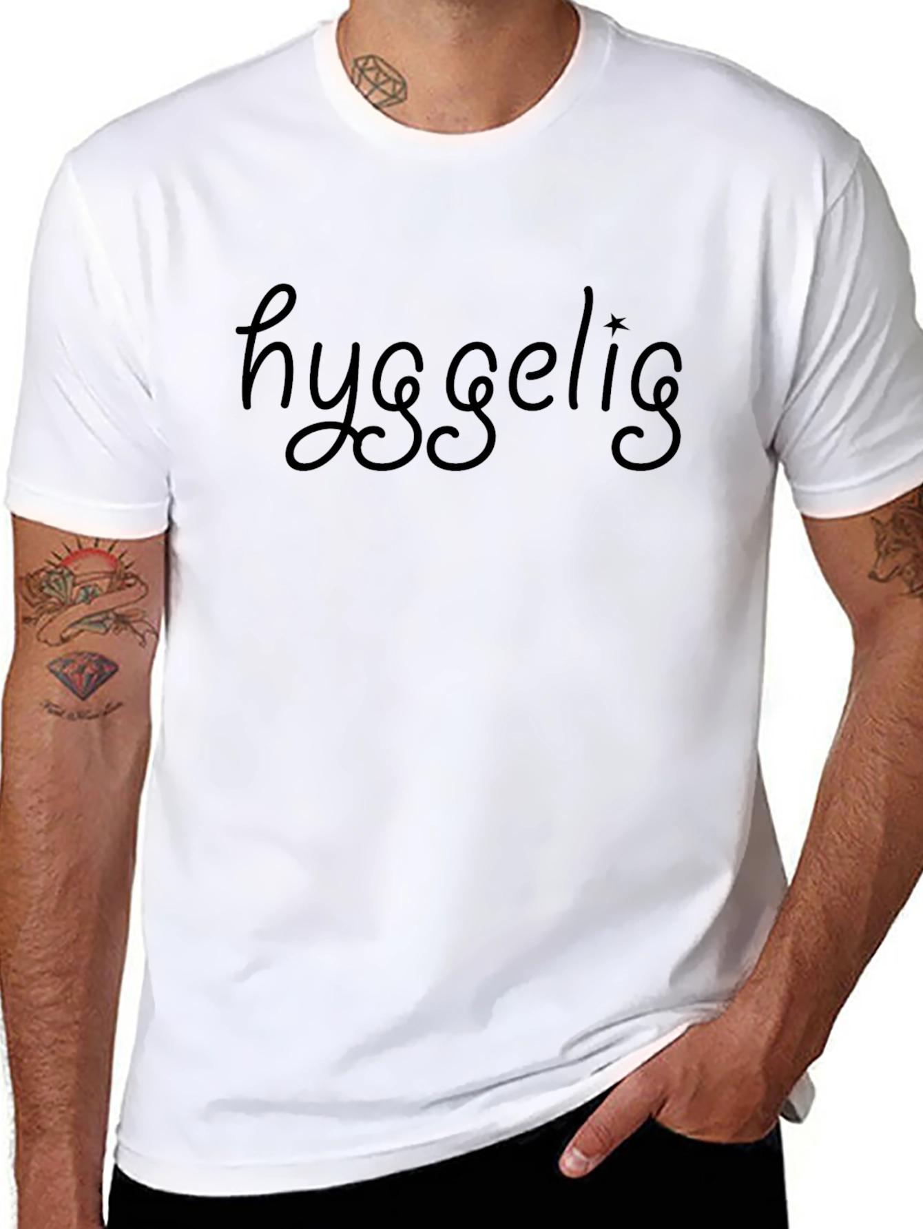 Hyggelig Black T-Shirt - Cozy Comfort