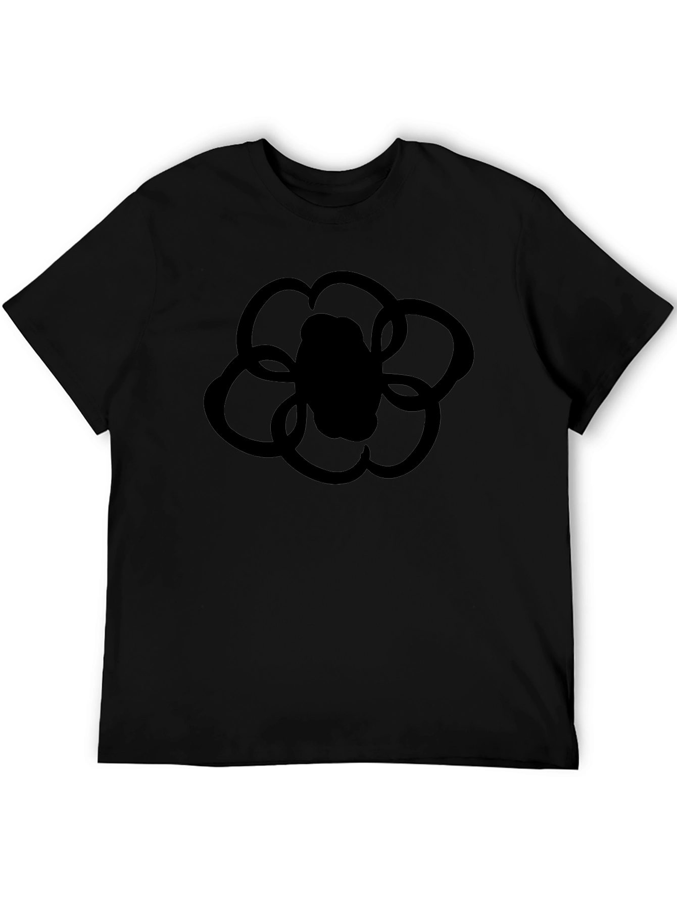 Black Flower Graphic T-Shirt
