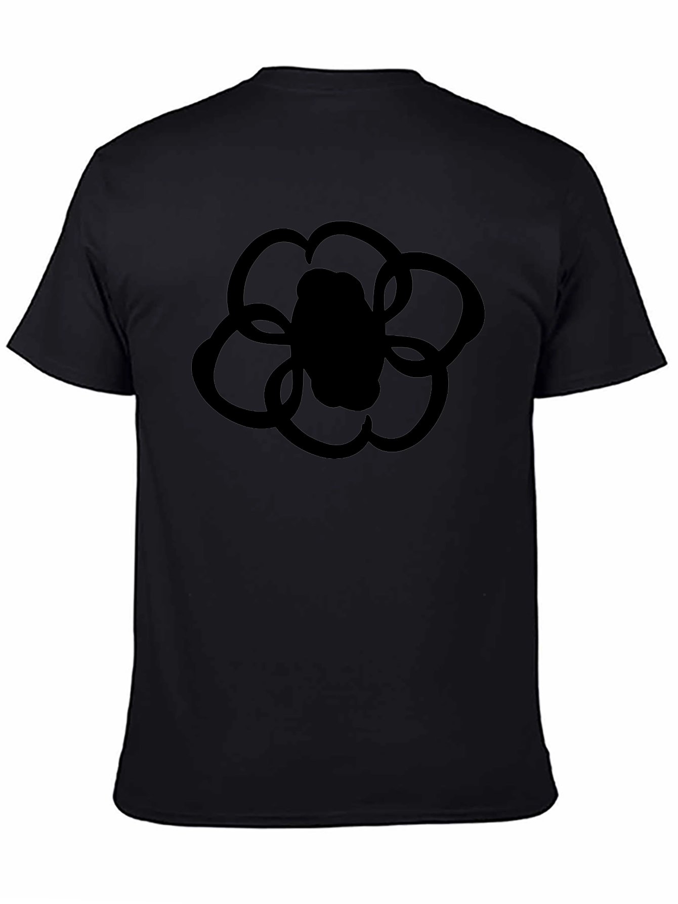 Black Flower Graphic T-Shirt
