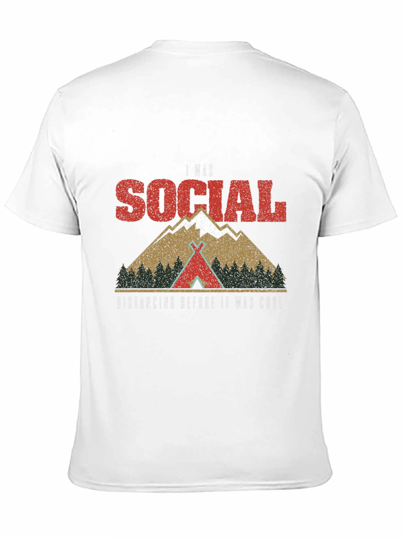 Social Distancing Graphic Tee - Camping Shirt