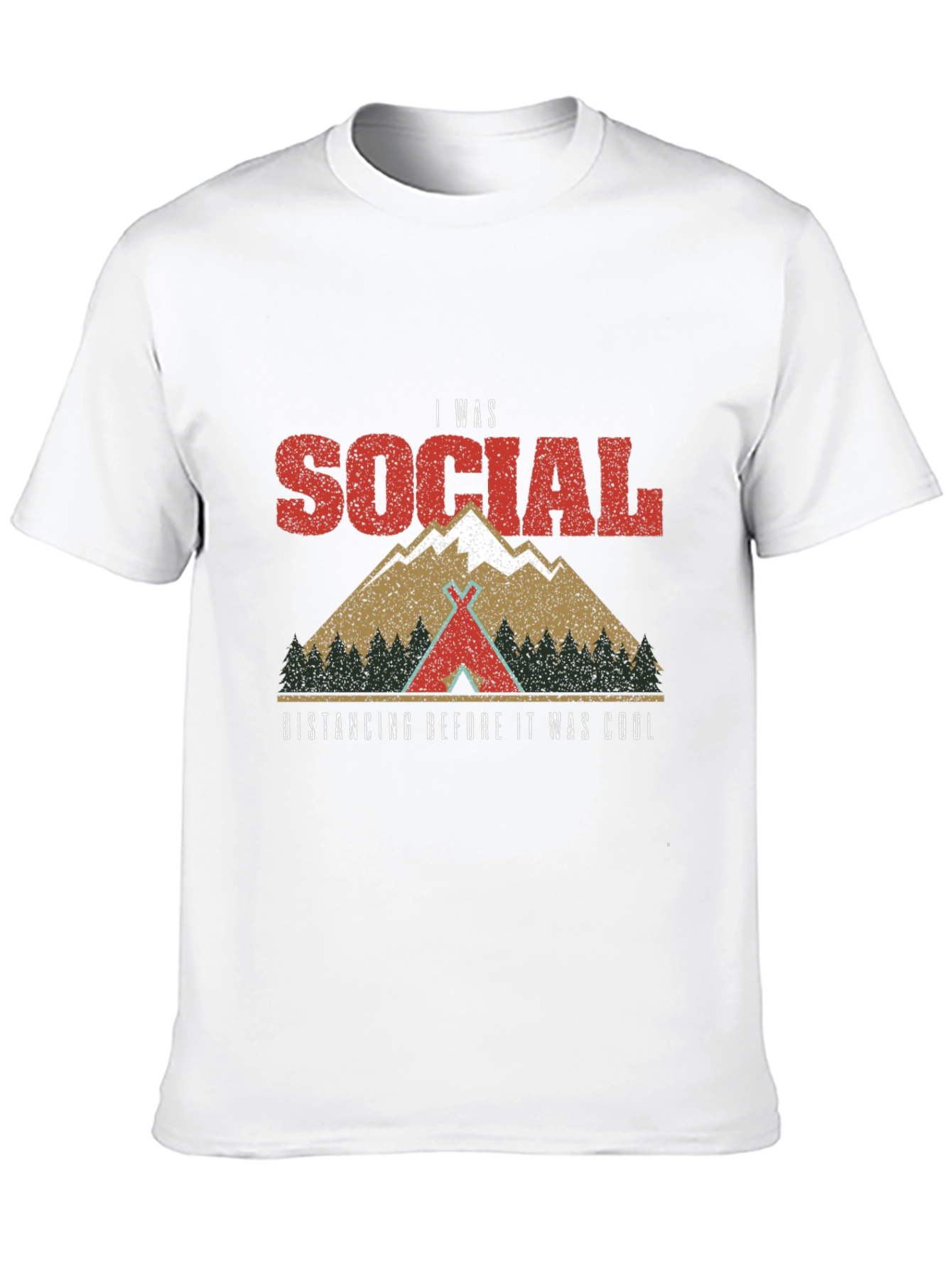 Social Distancing Graphic Tee - Camping Shirt
