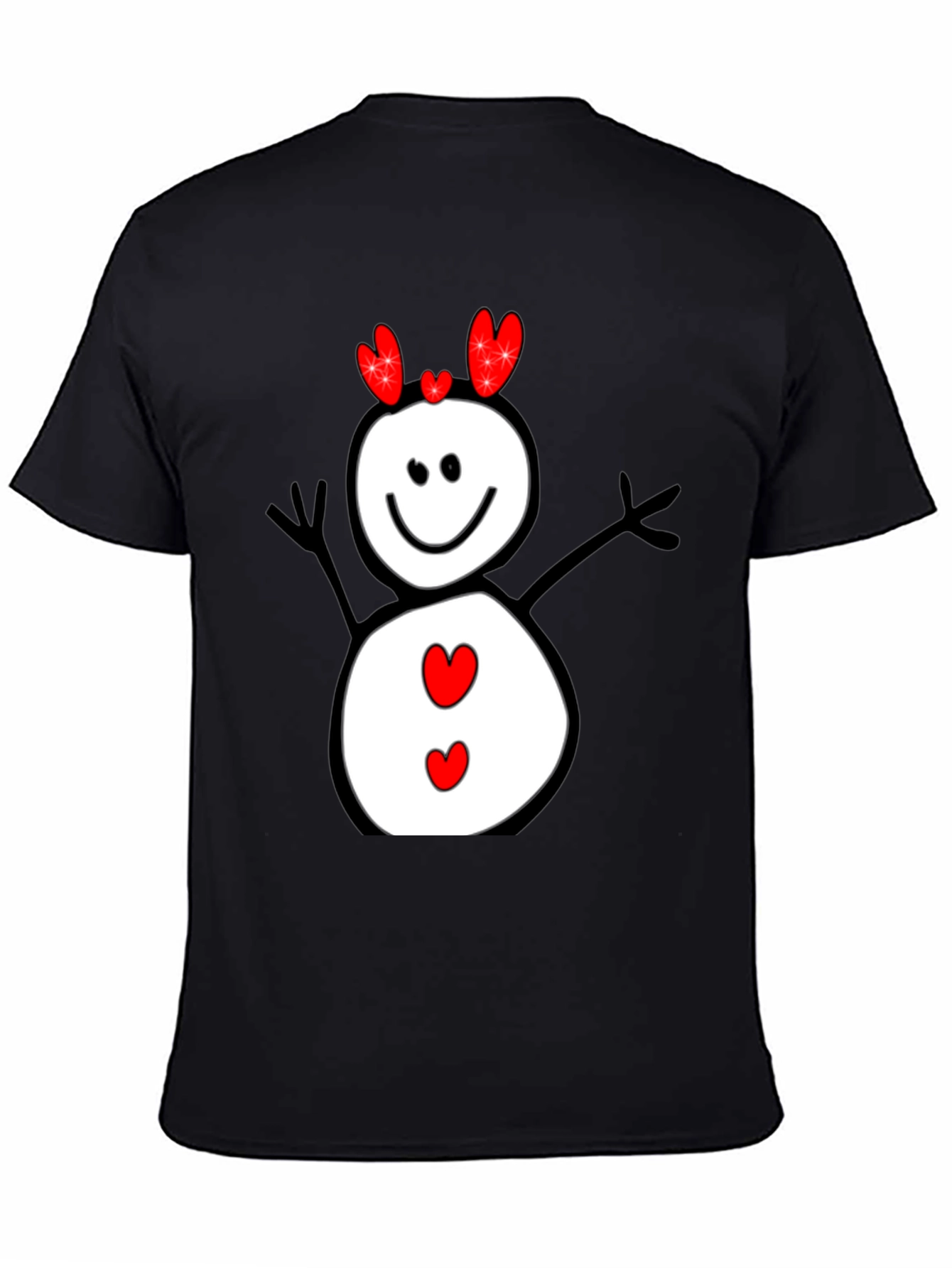 Snowman Heart Valentines T-Shirt