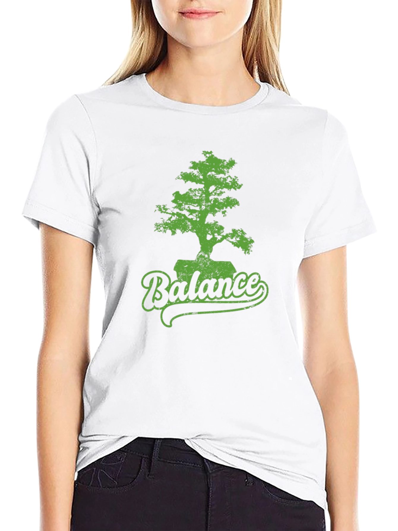 Balance Bonsai Tree Graphic Tee - Black