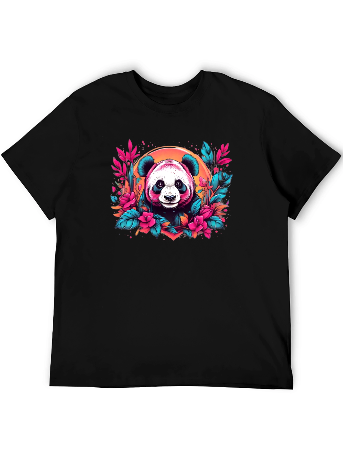 Panda Floral T-Shirt - Unique Graphic Tee