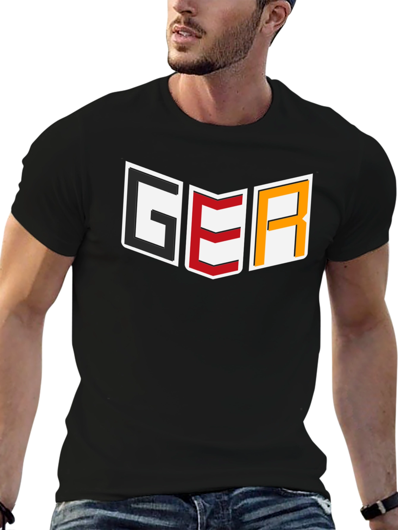 Germany Soccer T-Shirt - Black GER Fan Tee