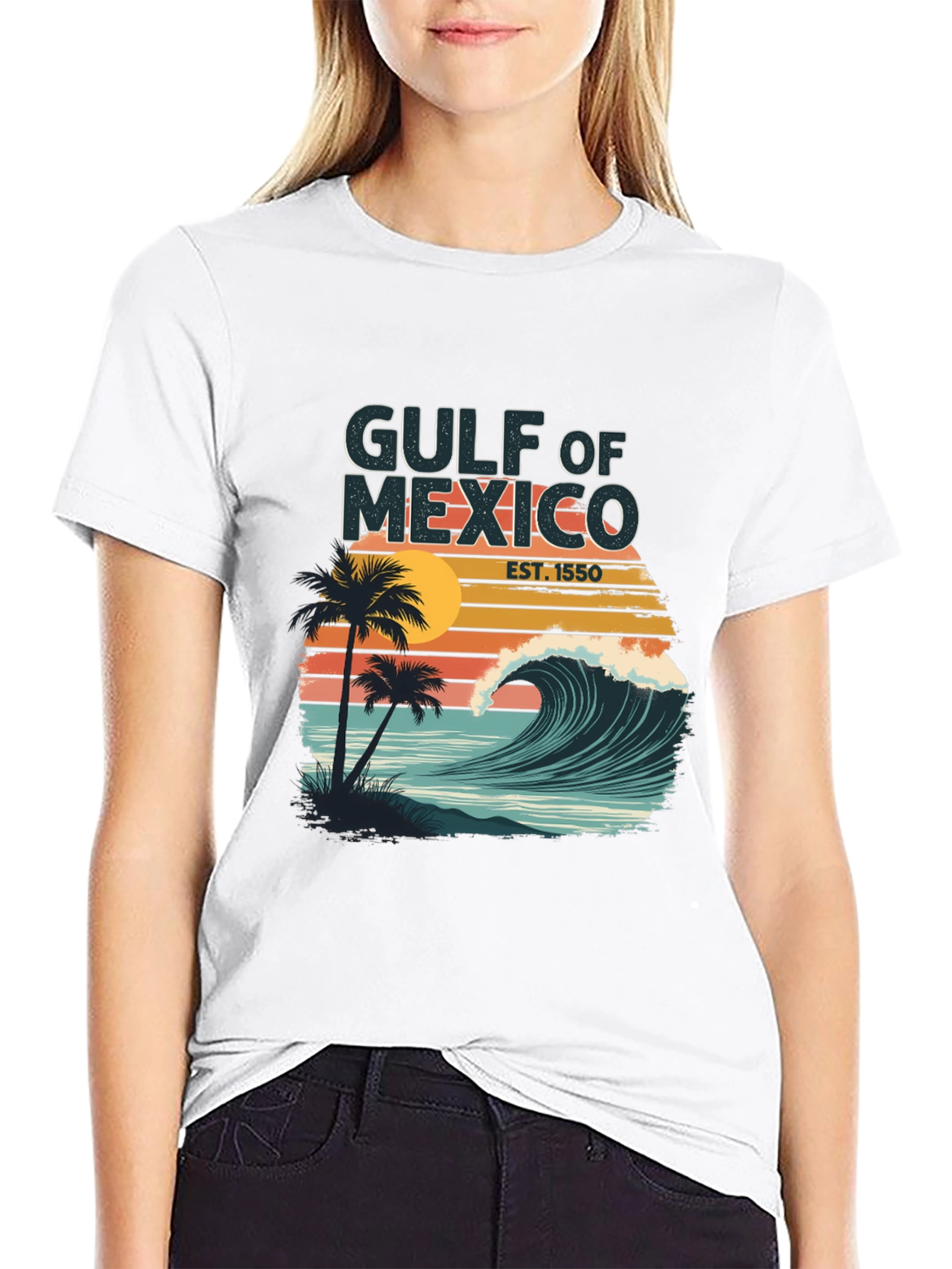 Gulf of Mexico Graphic Tee - Tropical Wave Design